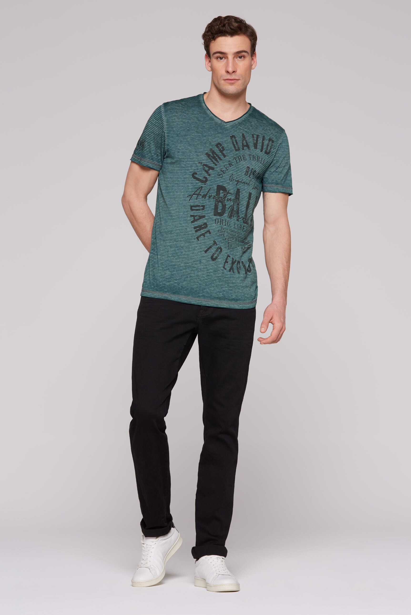 CAMP DAVID V-Shirt, mit Baumwolle