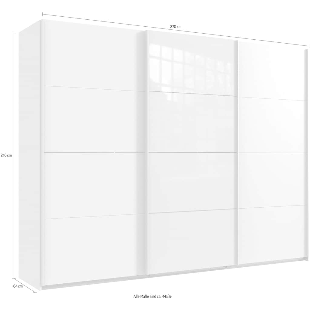 Wimex Schwebetürenschrank »Norderstedt«, INKLUSIVE 2 Stoffboxen und 2 zusätzliche Einlegeböden, mit Spiegel