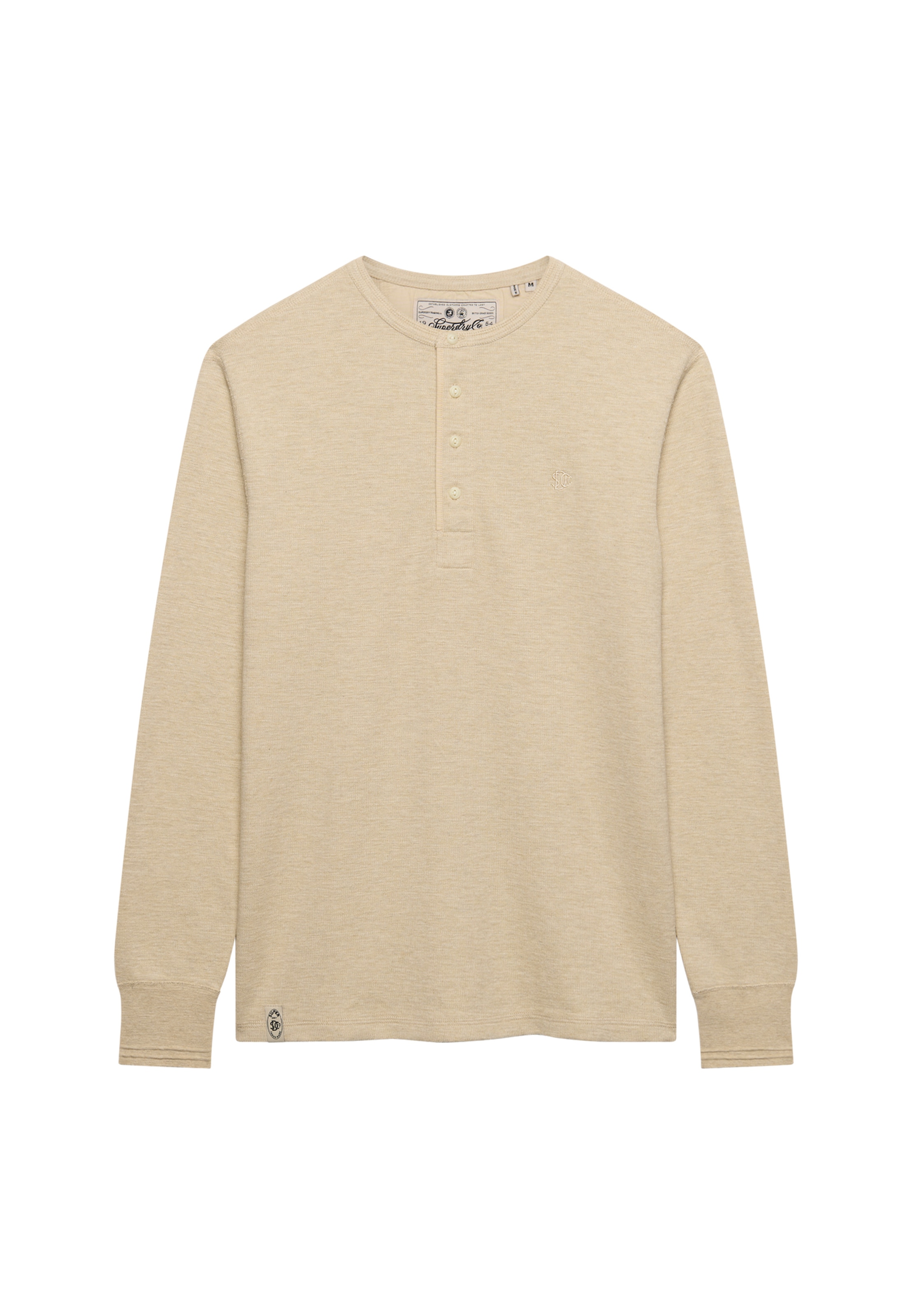 Superdry Langarmshirt »MINI SLUB WAFFLE LS GRANDAD« lockere Passform, mit Rundhalsausschnitt, aus Baumwolle