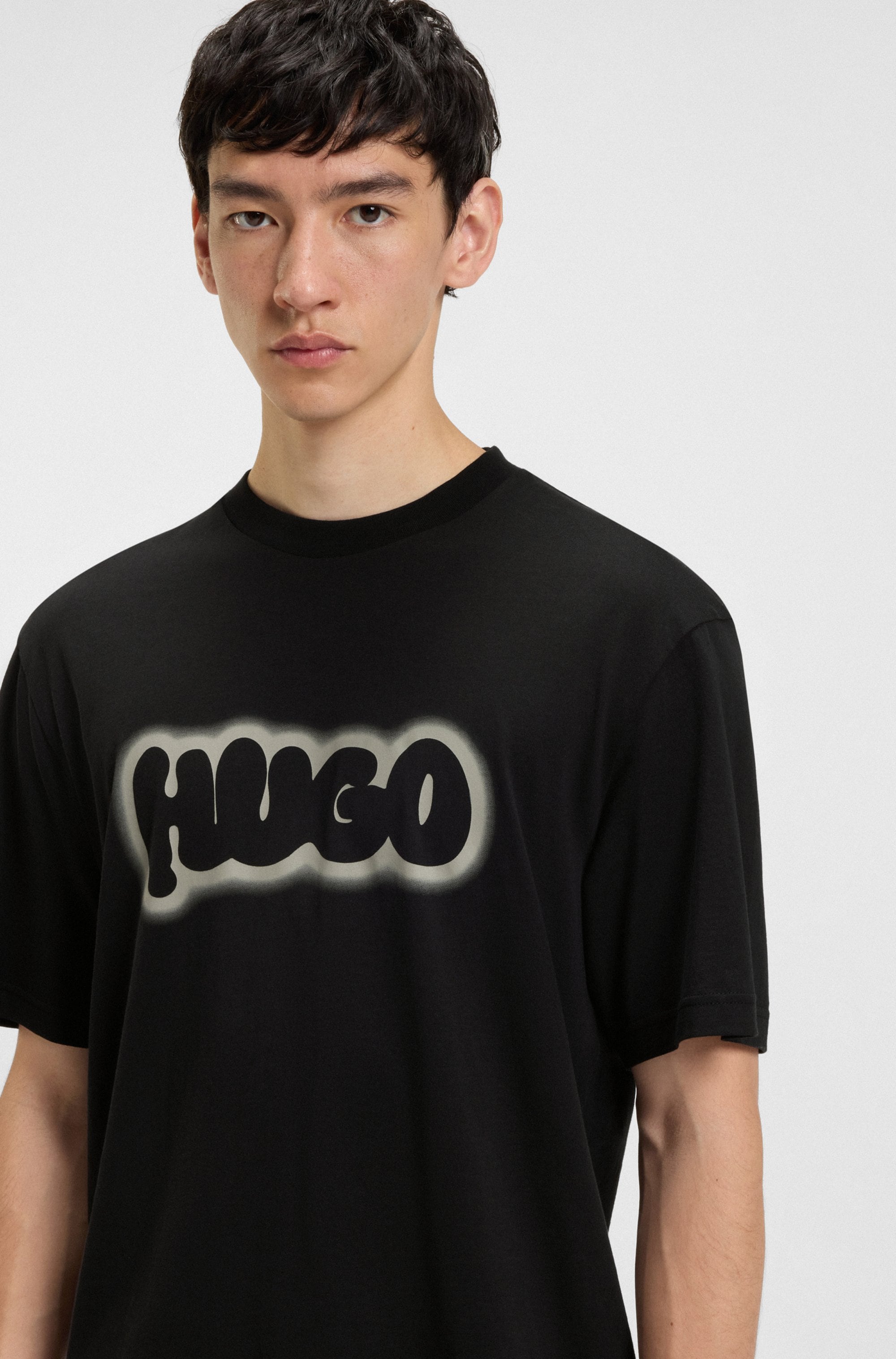 HUGO Blue T-Shirt »Nulibax«, Rundhalsausschnitt, regular fit, Logoprint