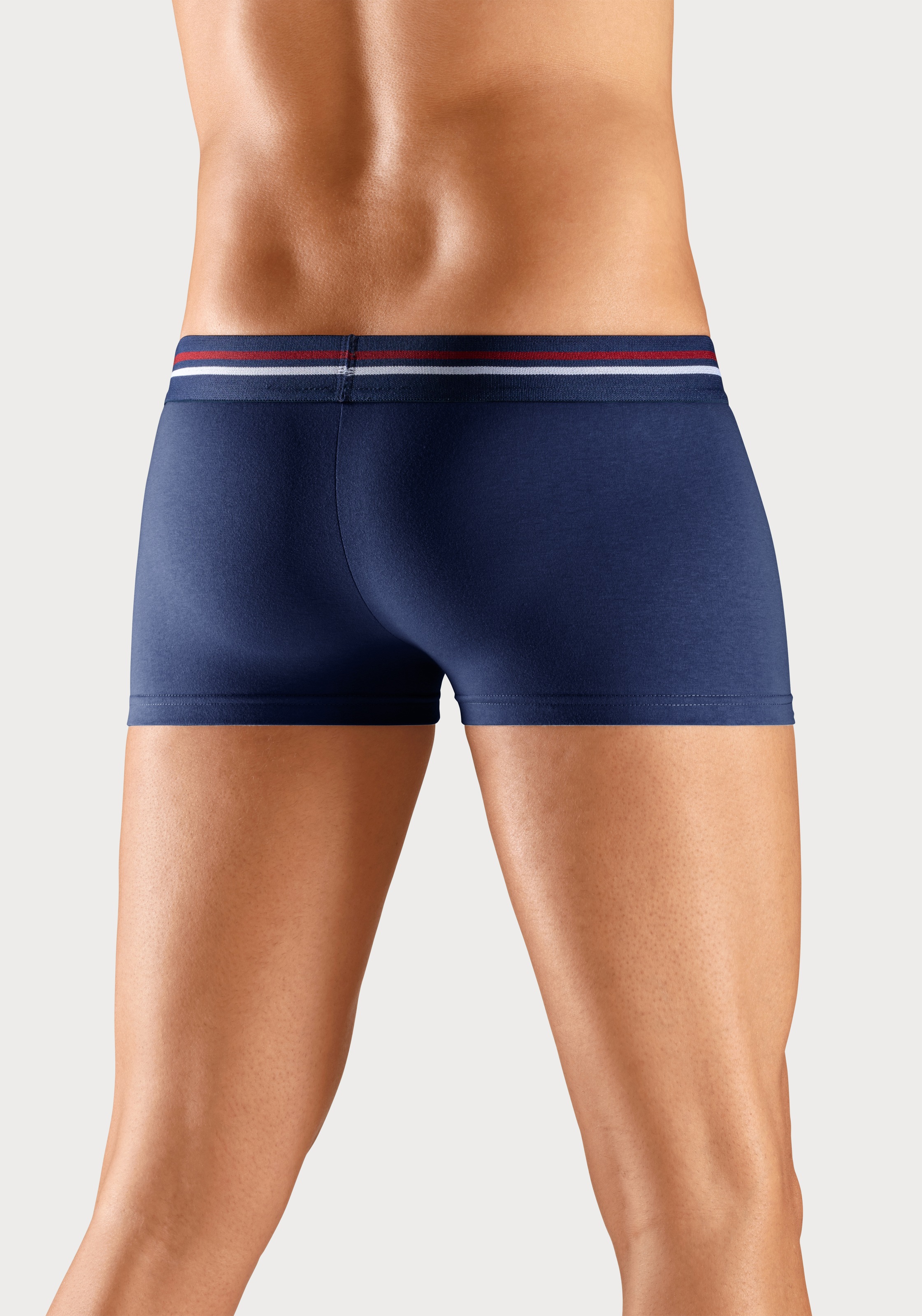 Thumbnail - H.I.S Hipster, (Packung, 5 St.), knapp sitzende Boxershorts mit Streifen aus Baumwollmischung