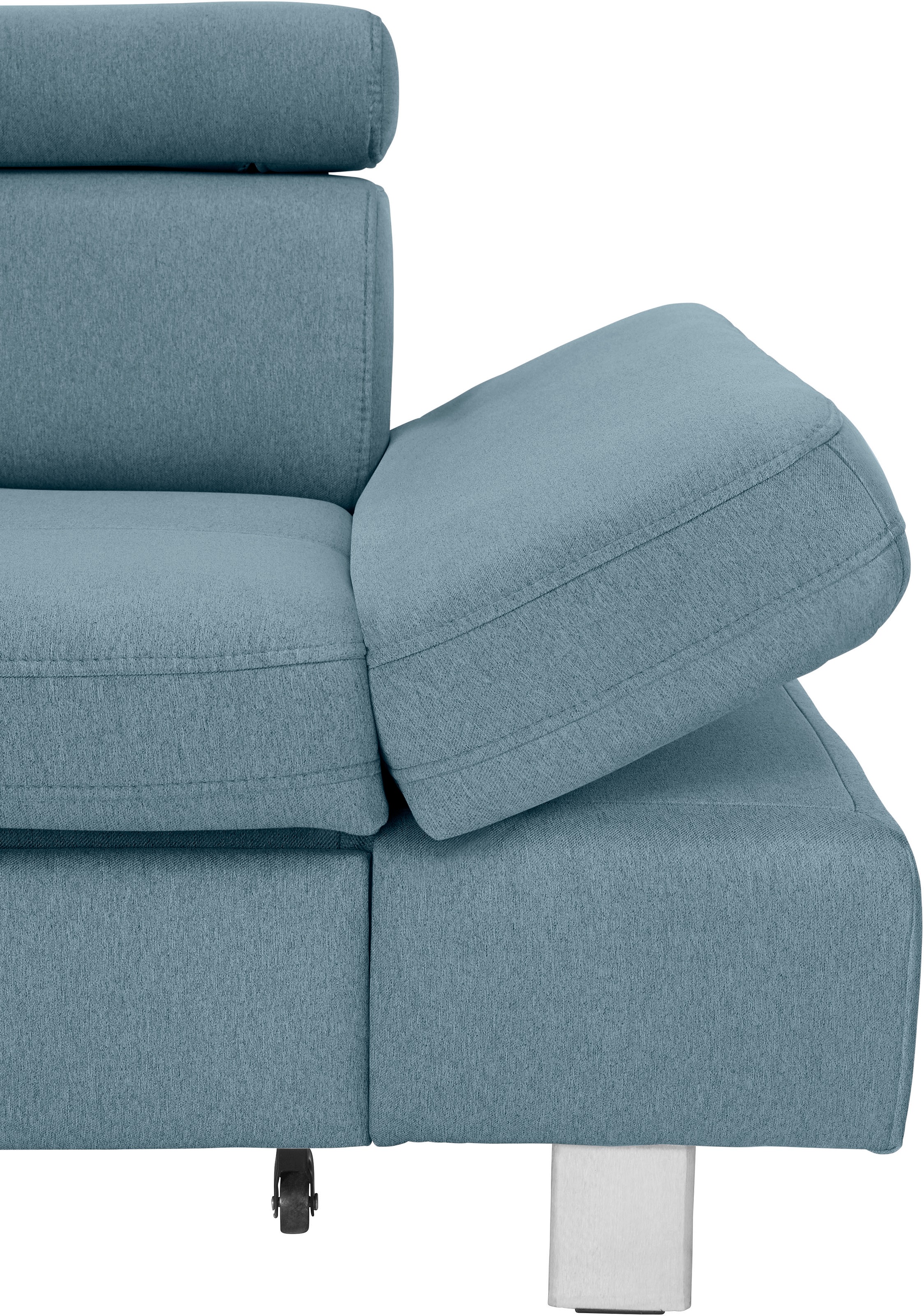 exxpo - sofa fashion Ecksofa »Fiji, hochwertige Detailverarbeitung im Sitz und Rücken, L-Form«, bequem durch Kopf- und Armteilverstellung, wahlweise mit Bettfunktion