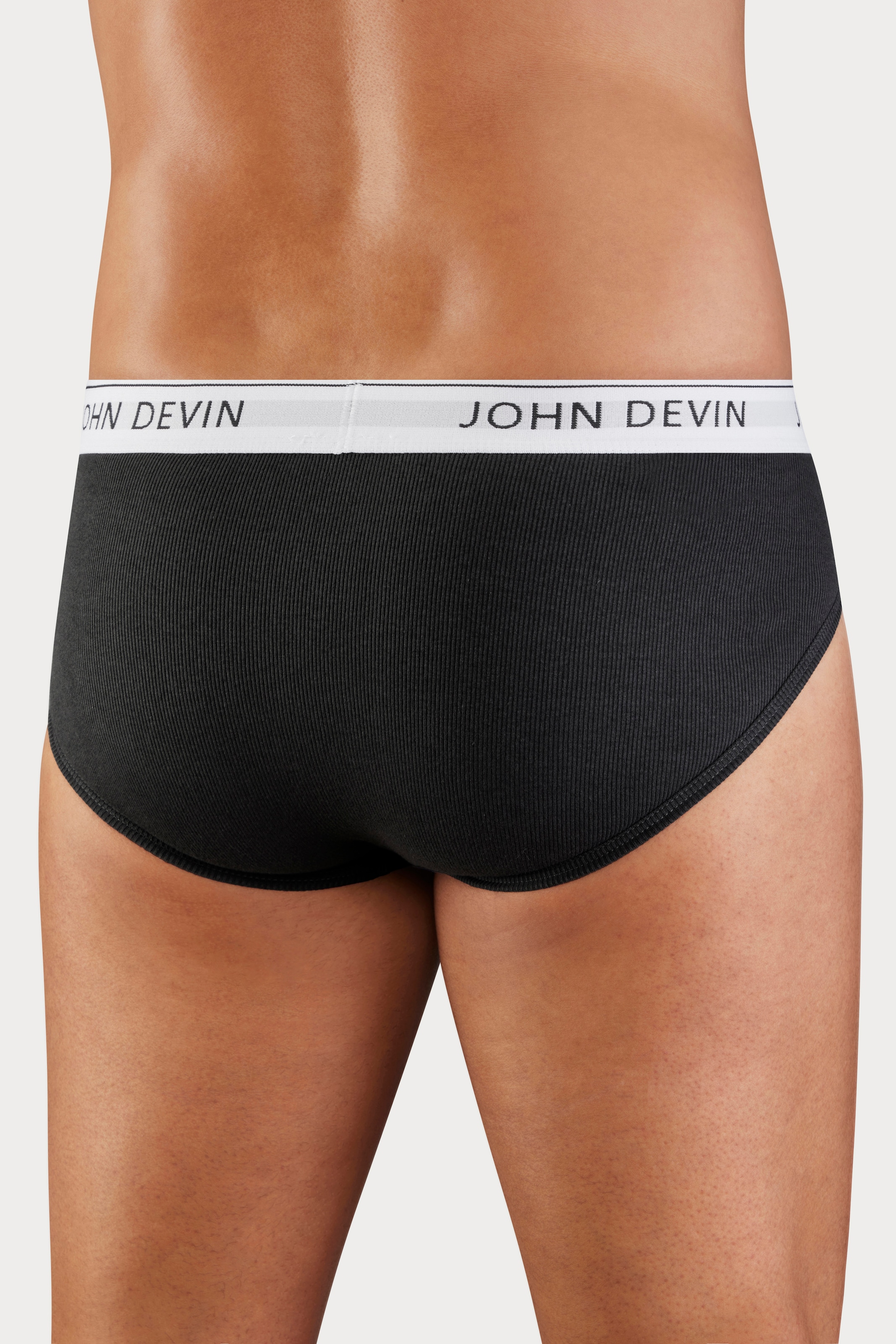 John Devin Slip Packung, 3 Stk. aus hochwertiger Baumwollmischung, mit weichem und dehnbarem Bündchen