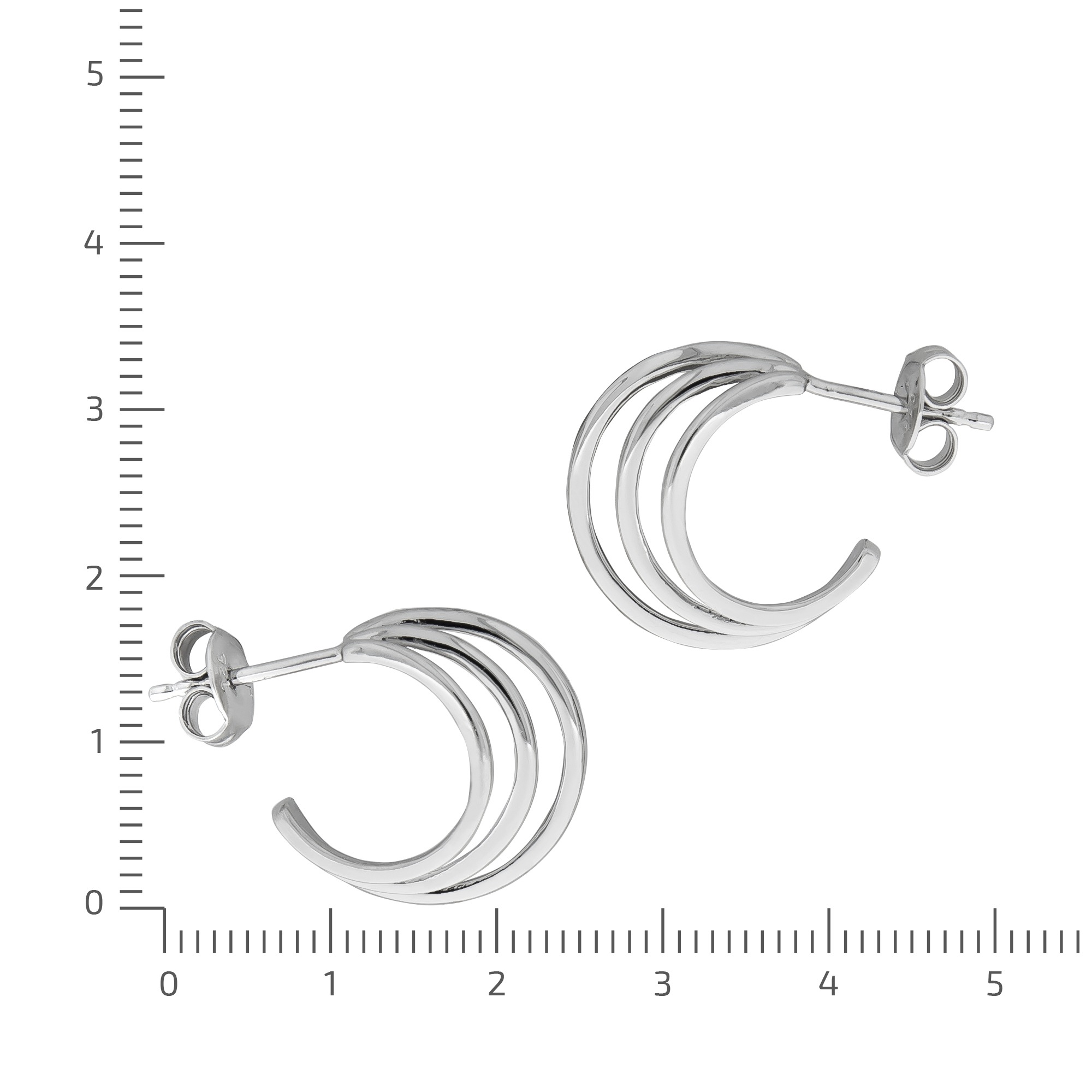 Zeeme Paar Ohrstecker »925 Silber glanz«