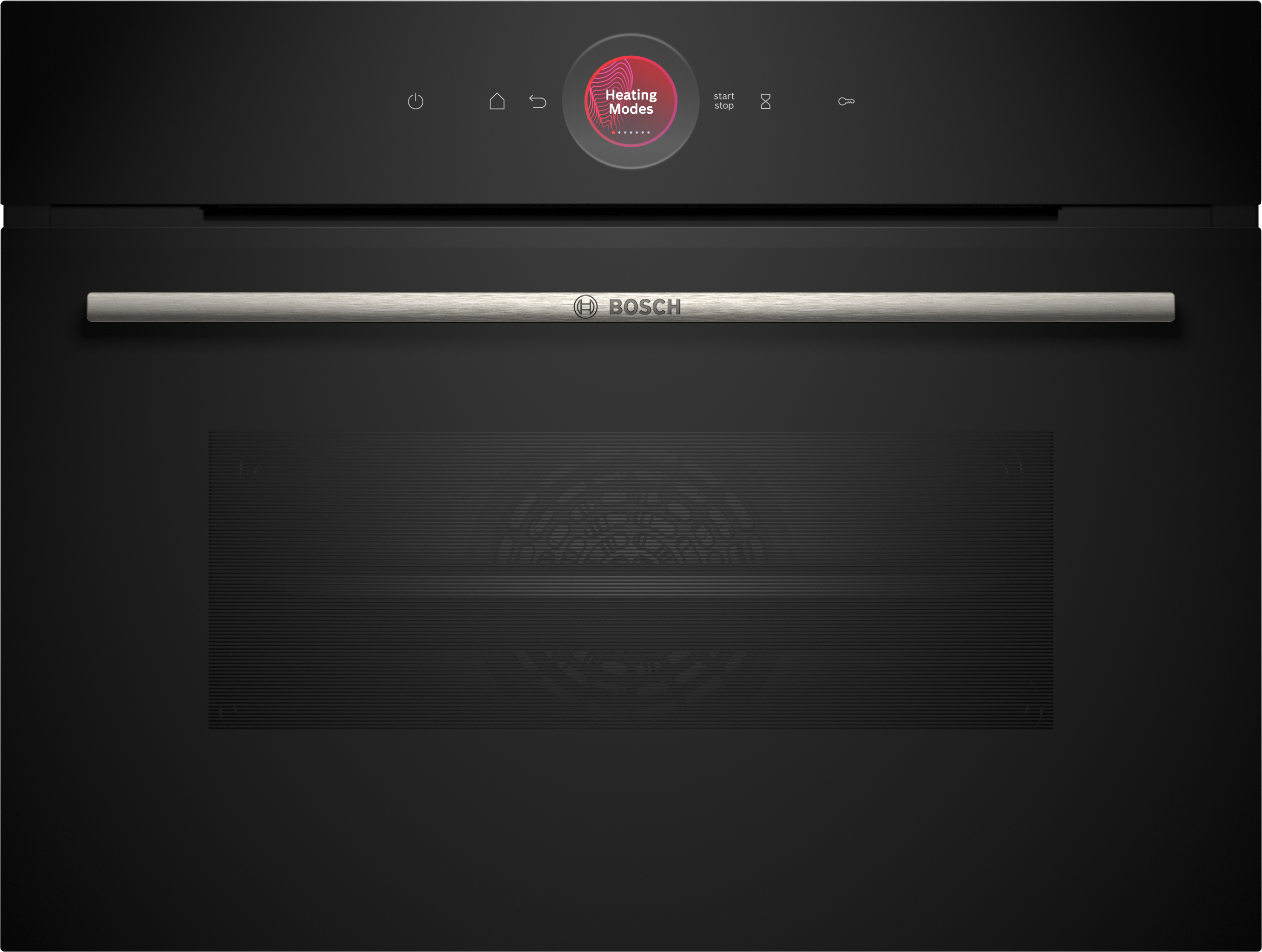 BOSCH Backofen Serie 8 "CBG7341B1" mit Teleskopauszug nachrüstbar Innovativer digitaler Bedienring & praktische Abschaltautomatik
