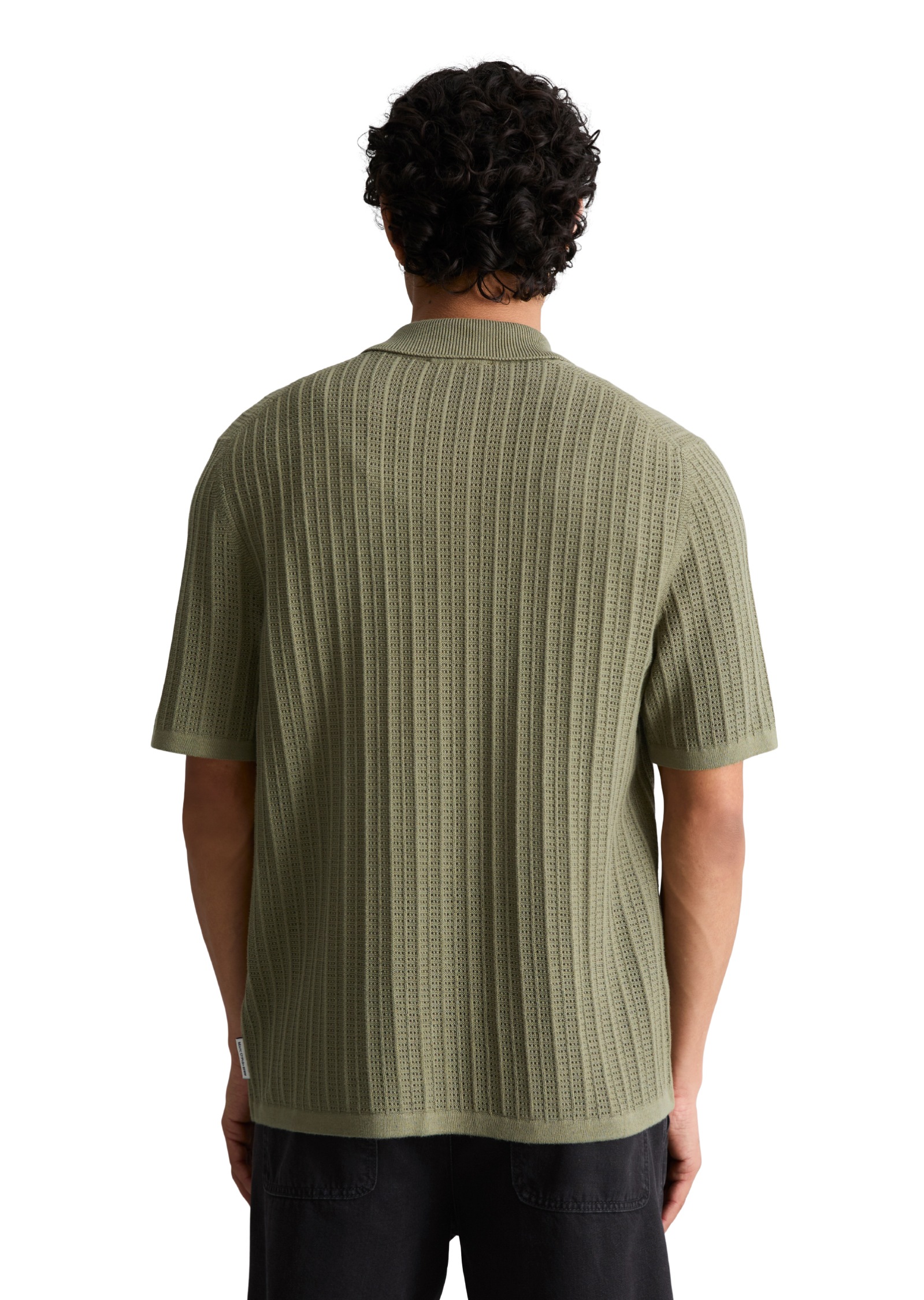 Marc OPolo DENIM Strickjacke Kurzarm-Strickjacke im Polostil regular mit Lo günstig online kaufen