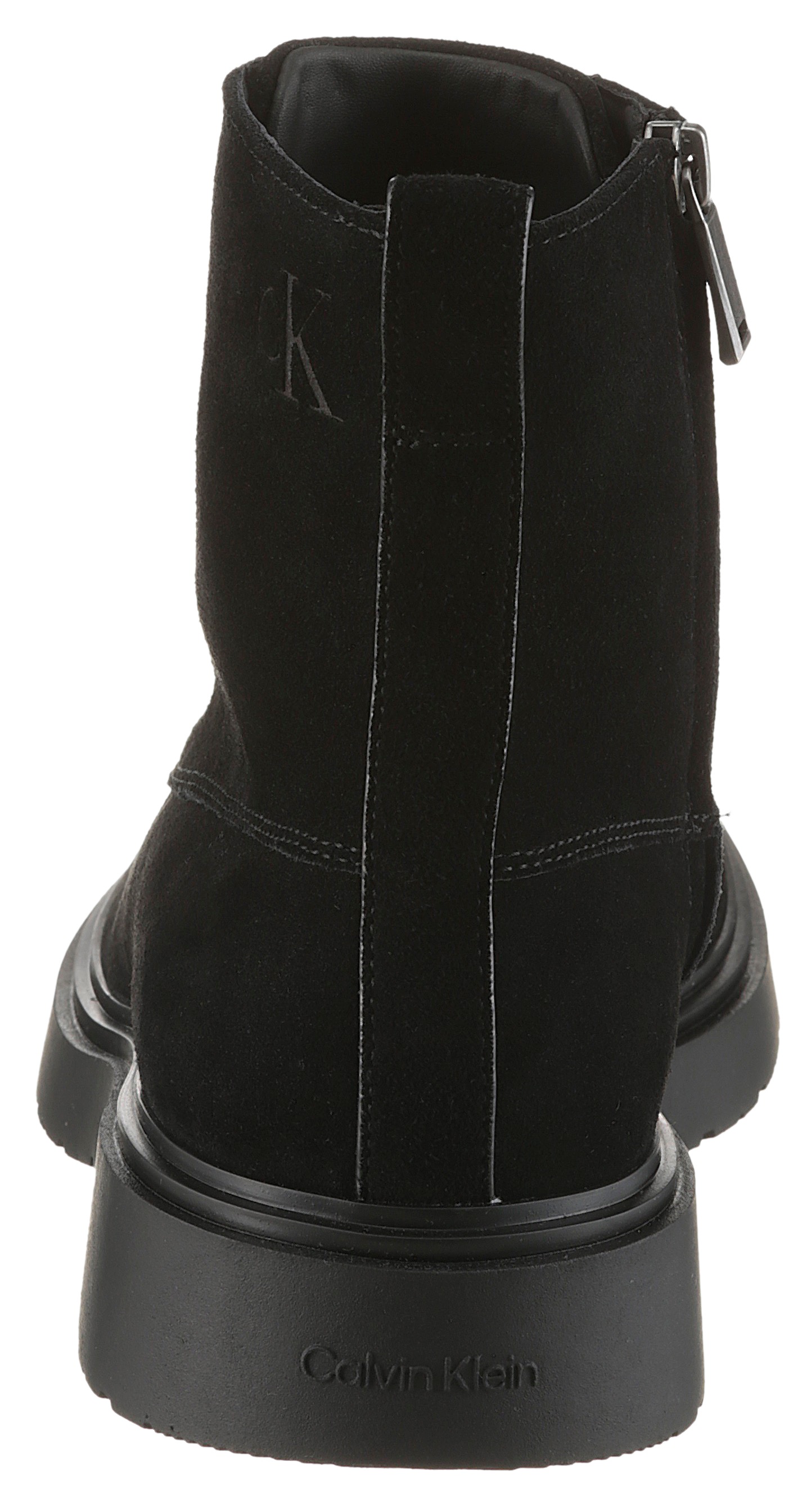 Calvin Klein Jeans Schnürboots »COMBAT ESS LACE UP ZIP BOOT SU«, Schnürstiefelette, Boots mit Anziehlasche