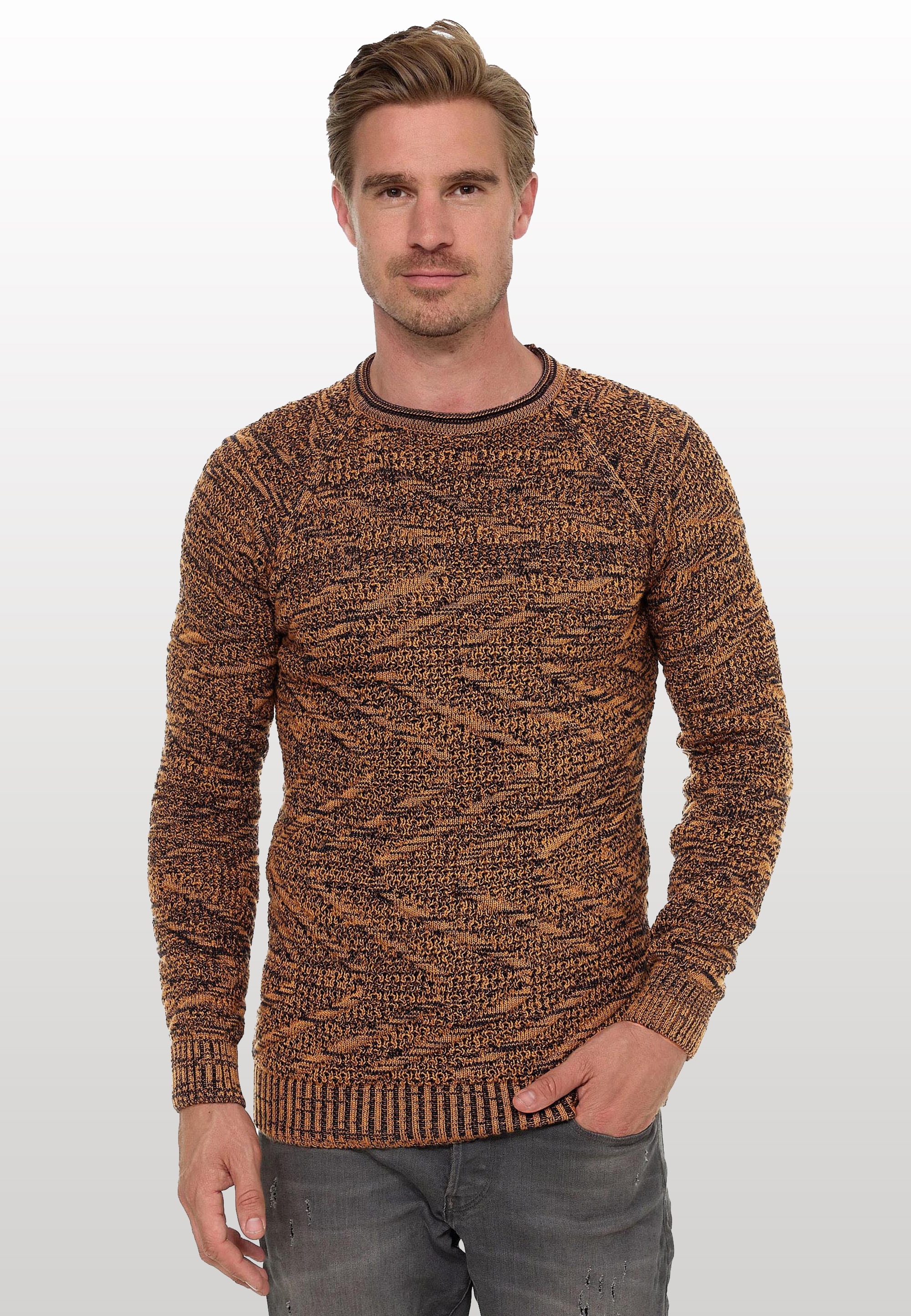 Rusty Neal Strickpullover, mit stylischem Muster