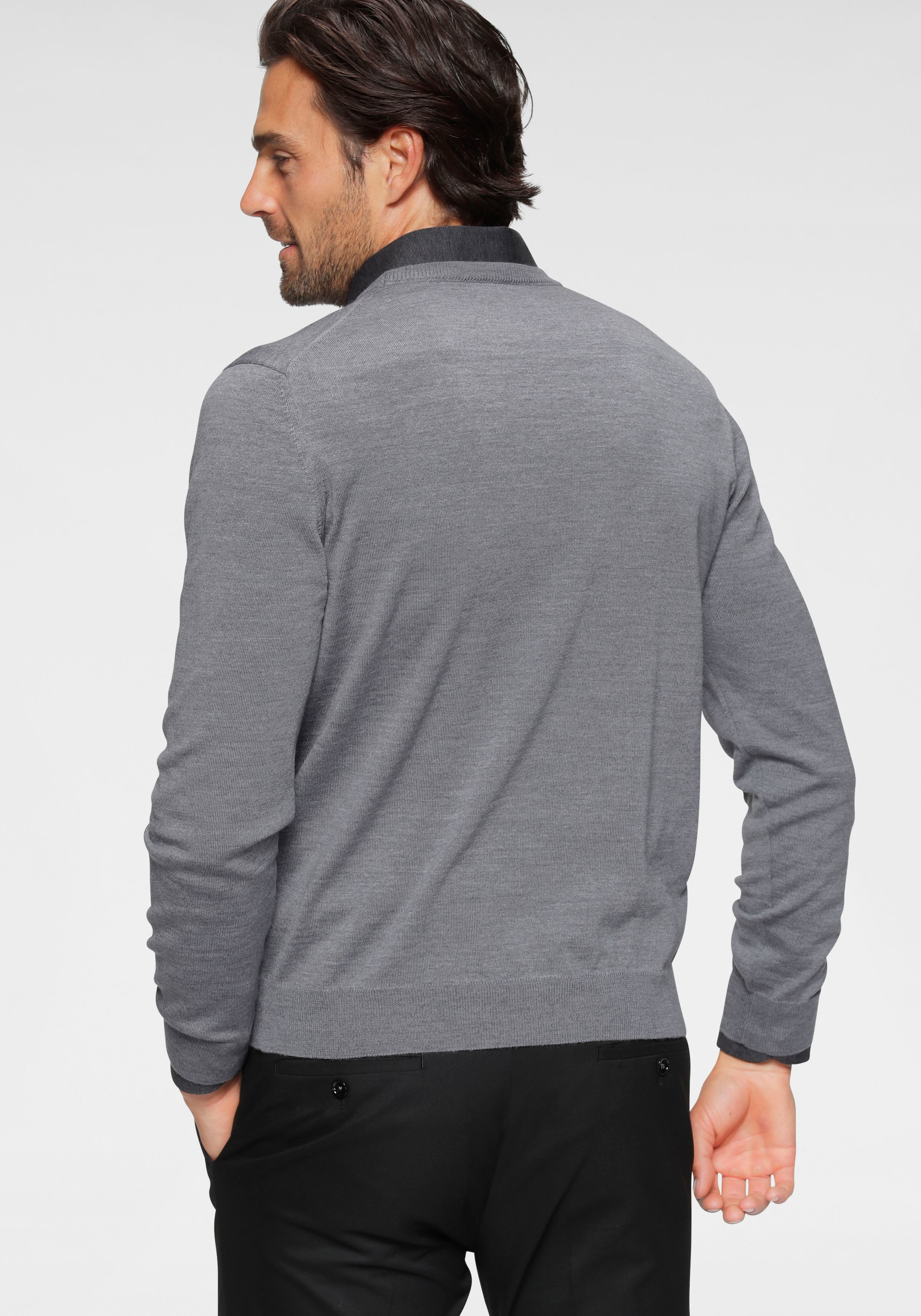 OLYMP "OLYMP Strick Casual" moderner Strickpullover