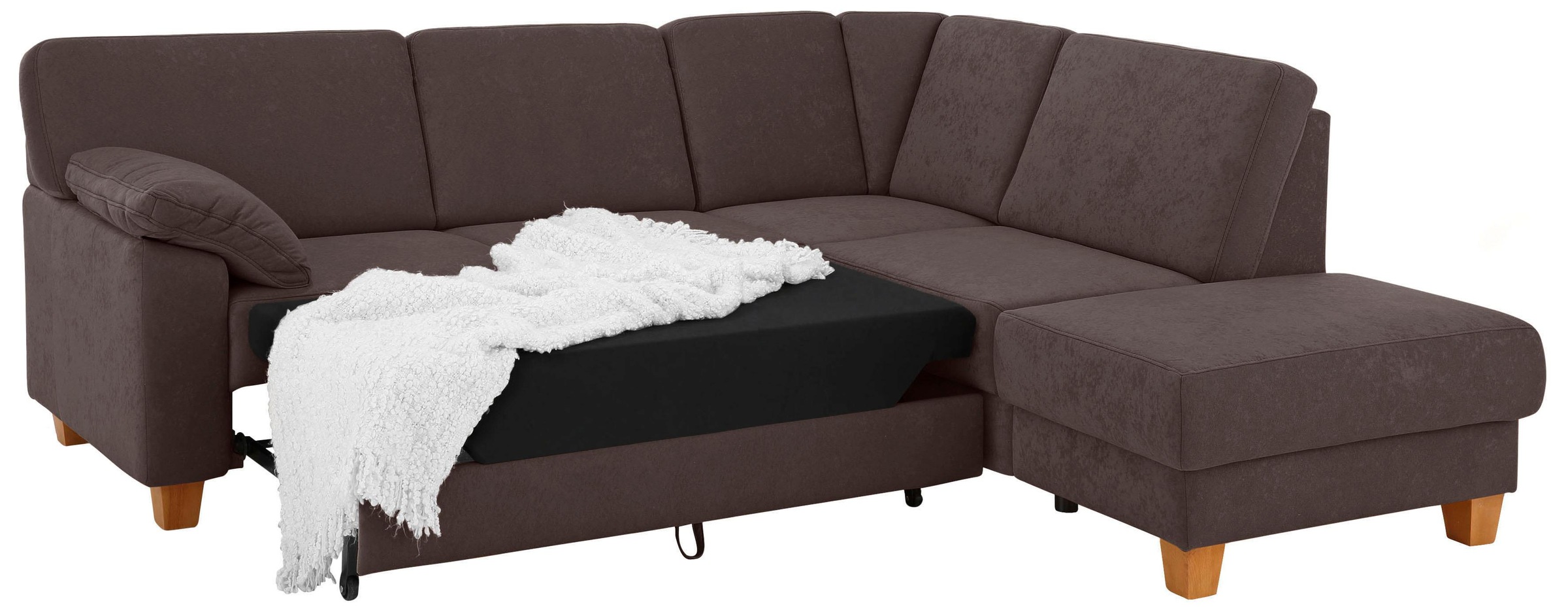 Home affaire Ecksofa »Belfort L-Form«, mit Federkern, wahlweise mit Bettfunktion und Stauraum