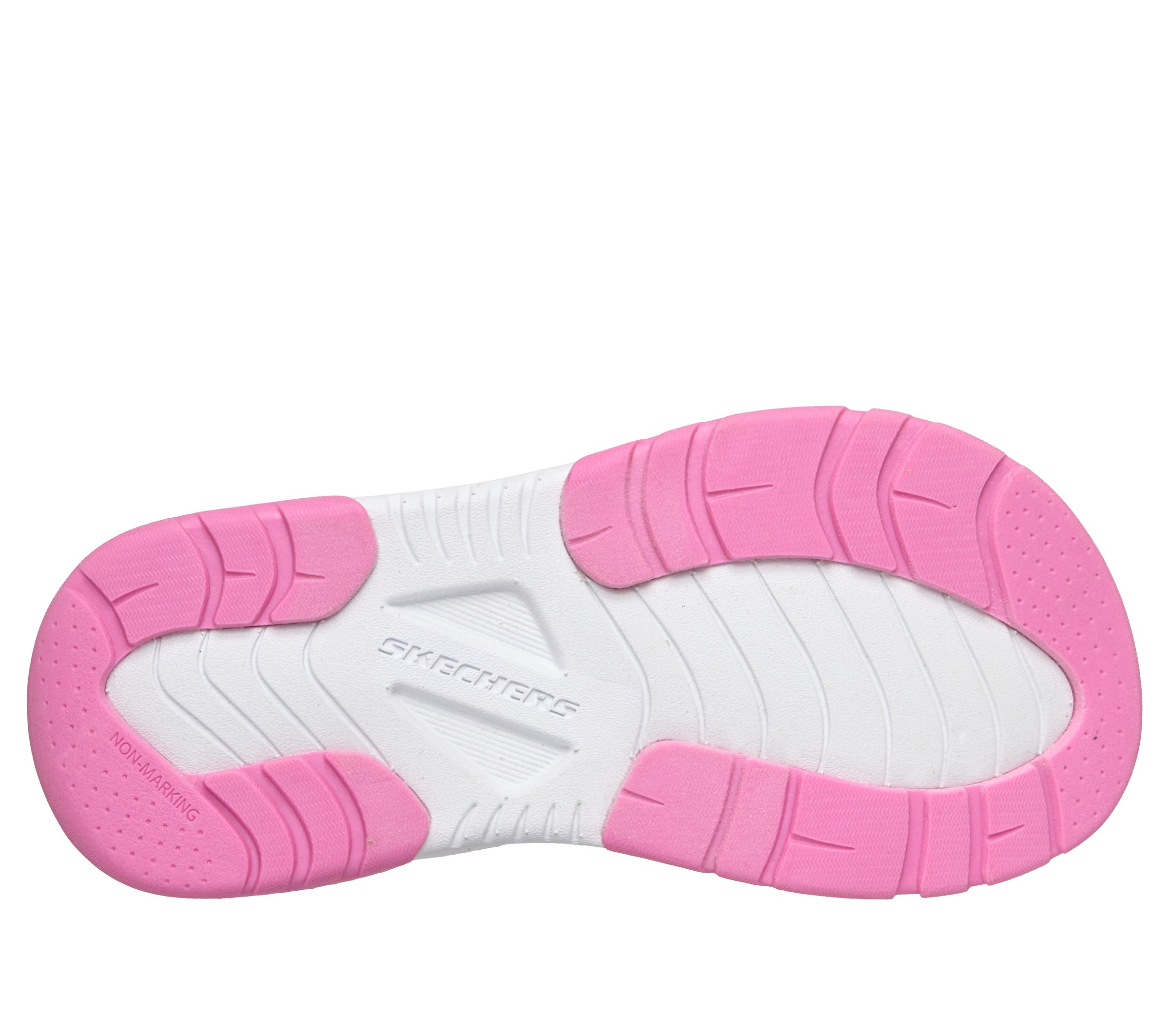 Sandale SKECHERS "TREAD SEEKER", Mädchen, Gr. 34, violett, Textil, Mesh, kontrastfarbene Details, Schuhe Sandale, Sommerschuh mit Klettverschluss, Größenschablone zum Download 2