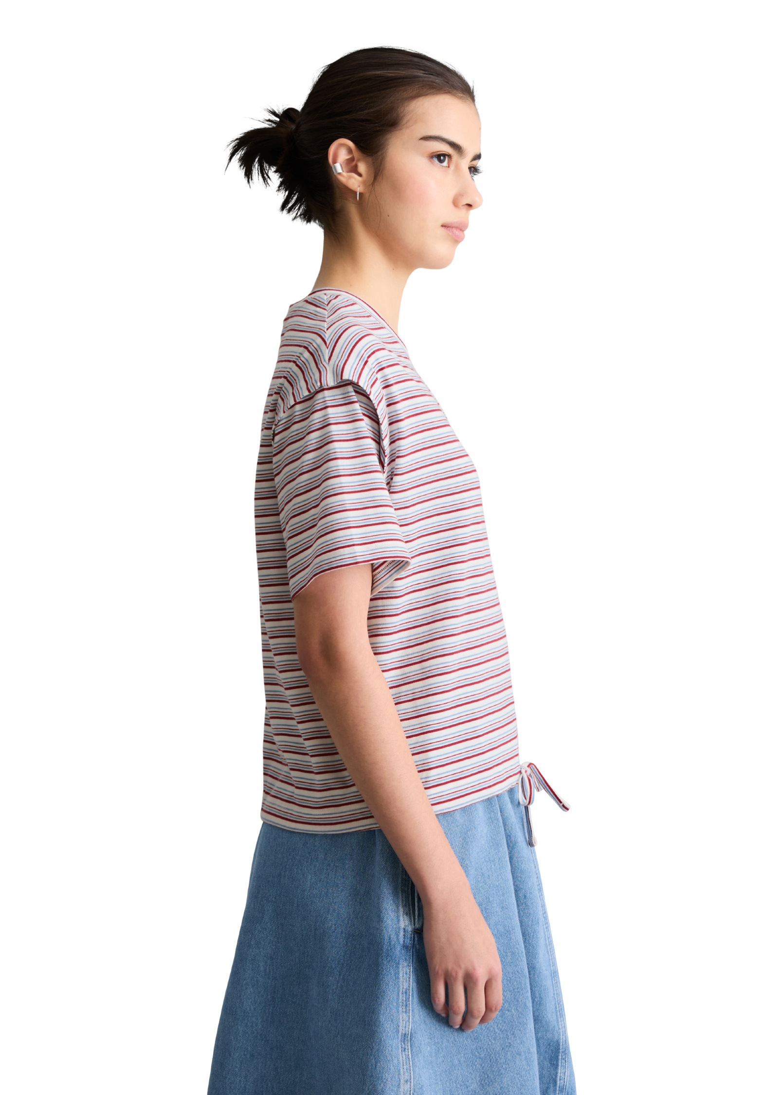 Marc O'Polo DENIM T-Shirt »mit Tunnelzug am Saum«