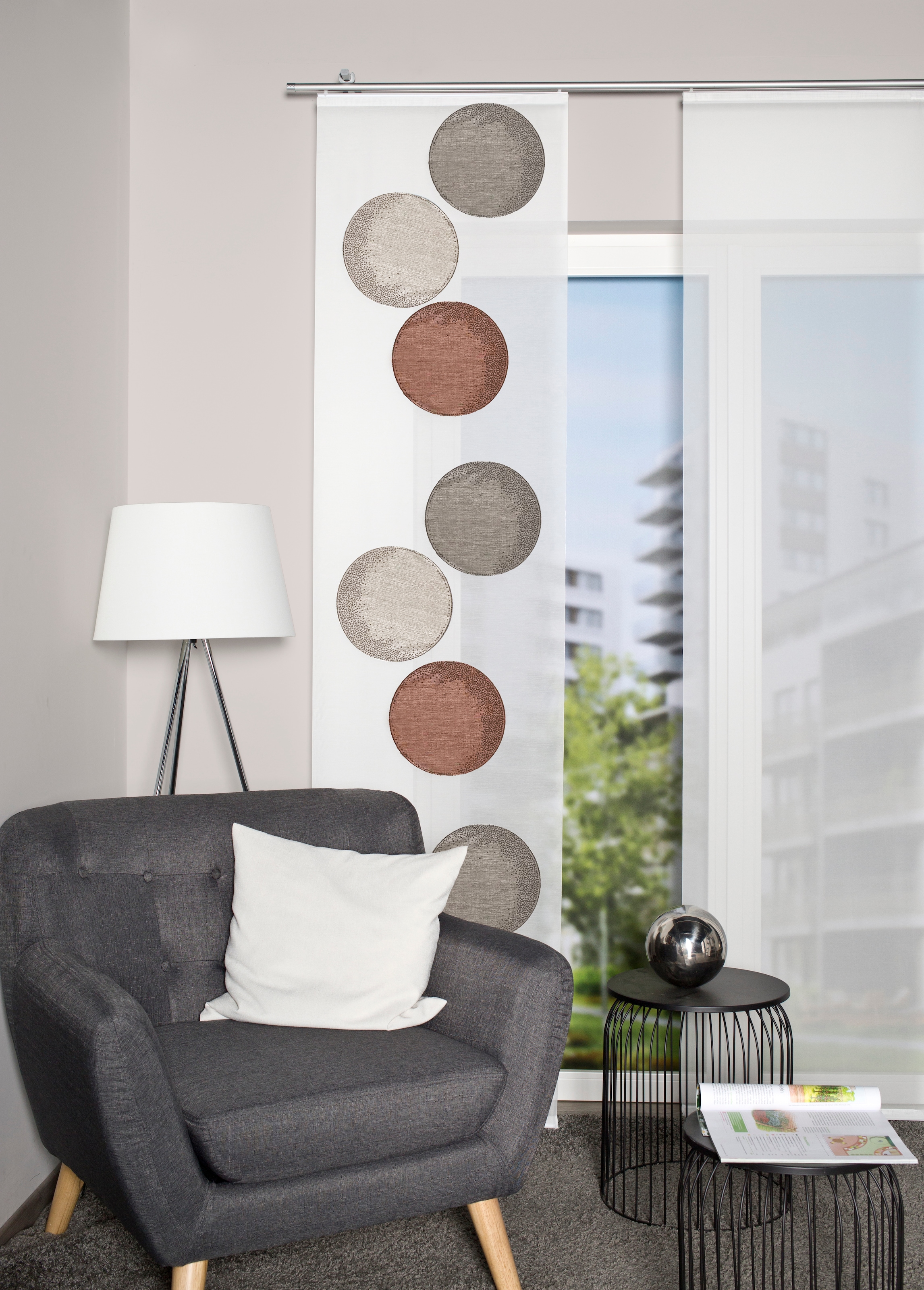 HOME WOHNIDEEN Schiebegardine "REMONA" Paneelwagen 1 Stk. tlg. SCHIEBEVORHA günstig online kaufen