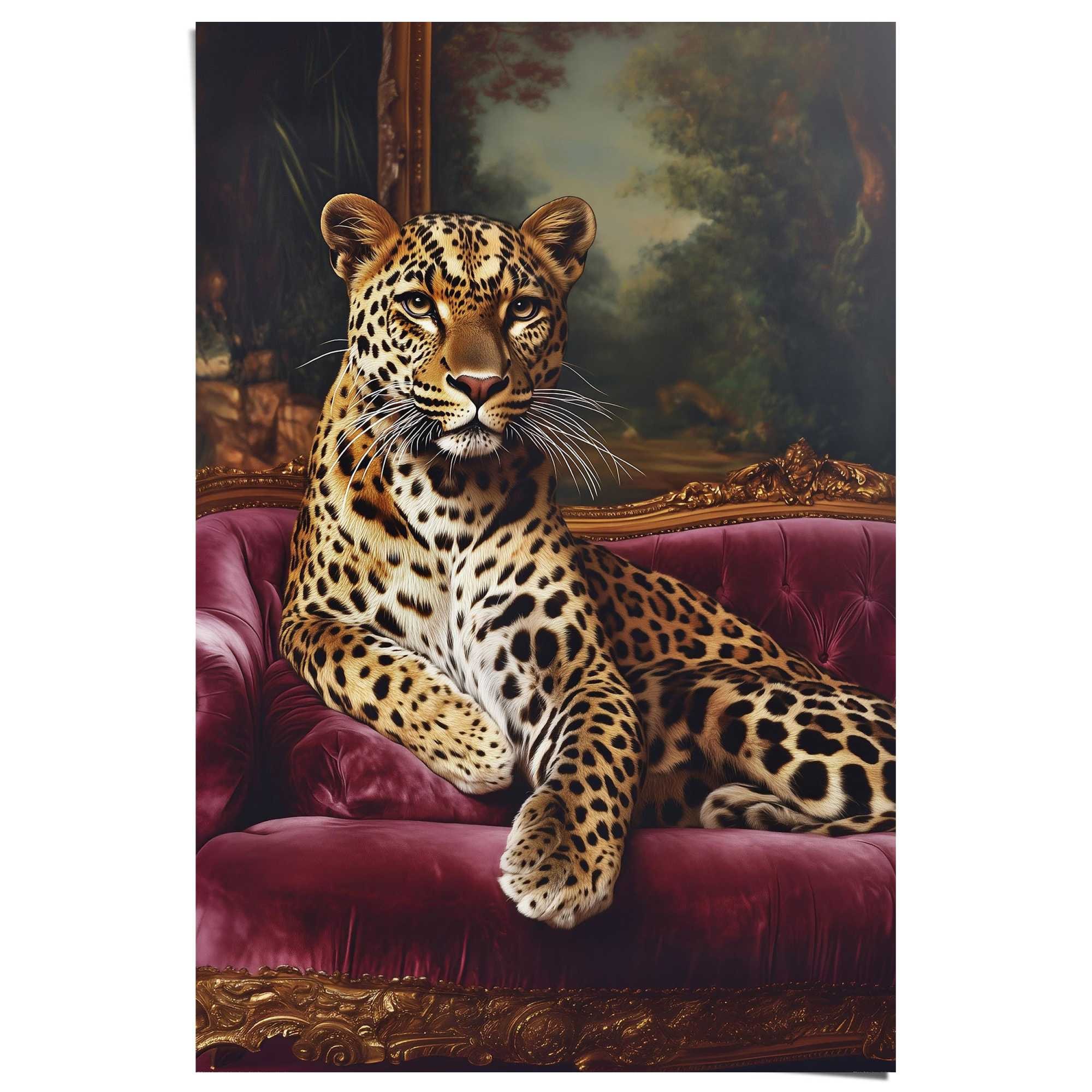 Reinders Poster "Sofa Panther", Wohnzimmer - Mehrfarbig - 150 gr. Papier - günstig online kaufen
