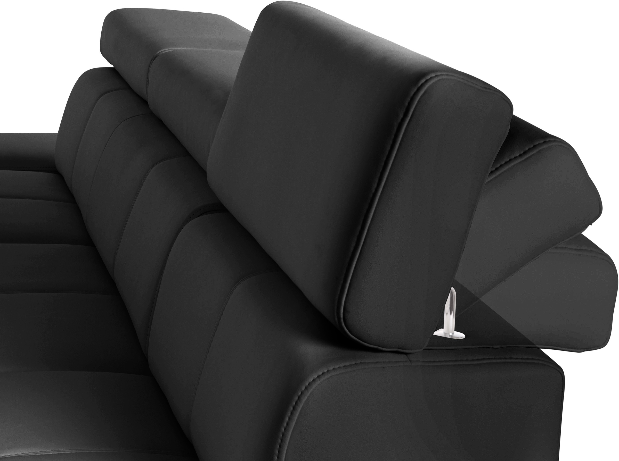 exxpo - sofa fashion Ecksofa »Fiji, hochwertige Detailverarbeitung im Sitz und Rücken, L-Form«, bequem durch Kopf- und Armteilverstellung, wahlweise mit Bettfunktion
