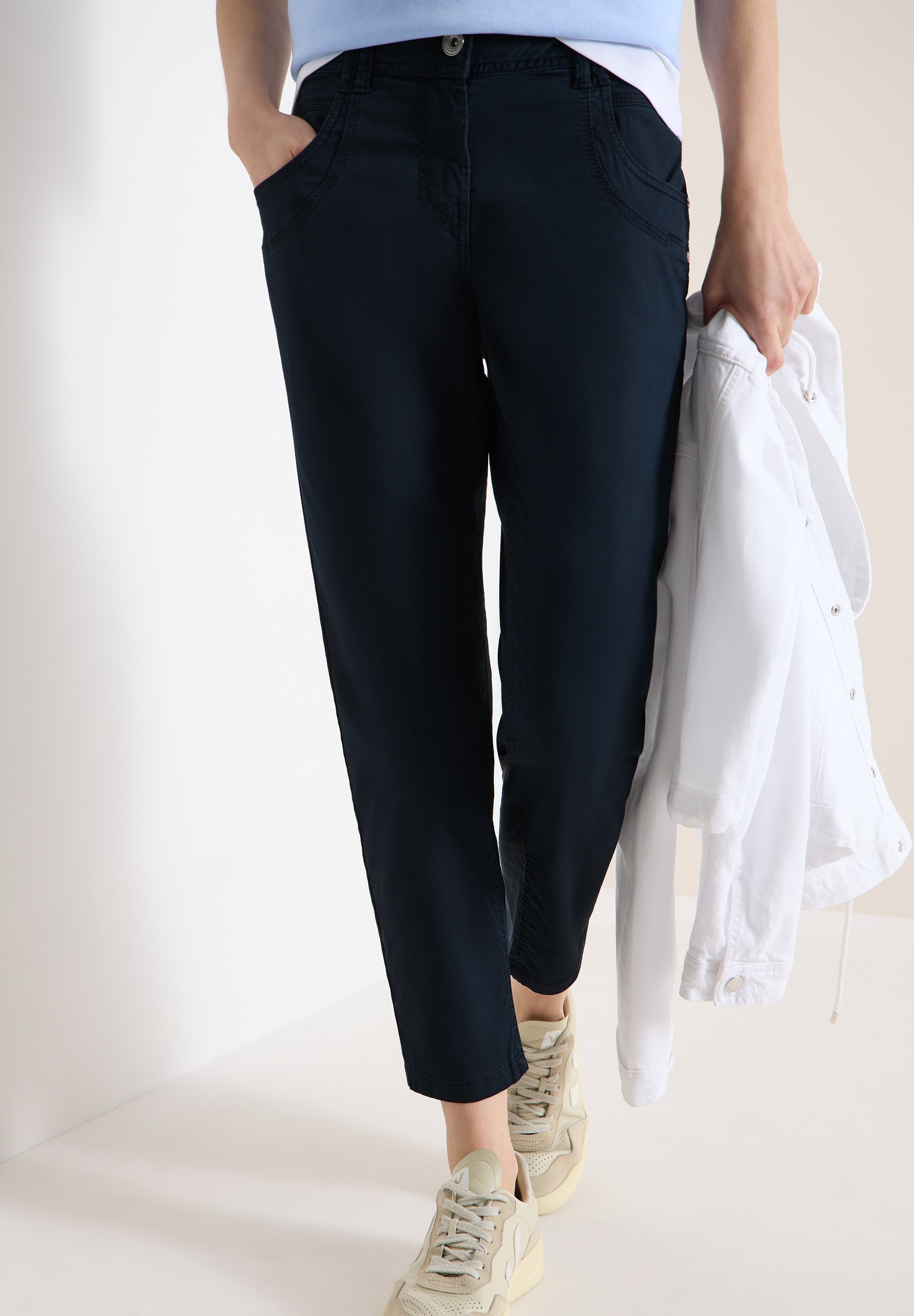 Cecil Stoffhose aus Baumwolle mit Stretchanteil günstig online kaufen