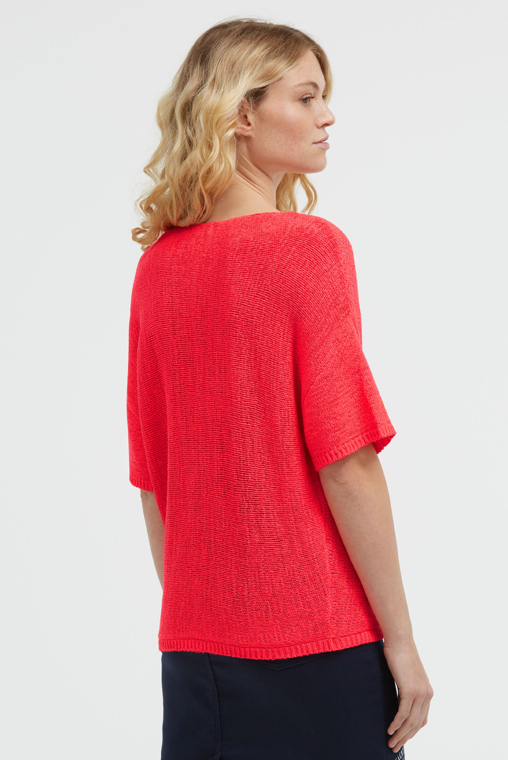 SOCCX Rundhalspullover mit überschnittener Schulter