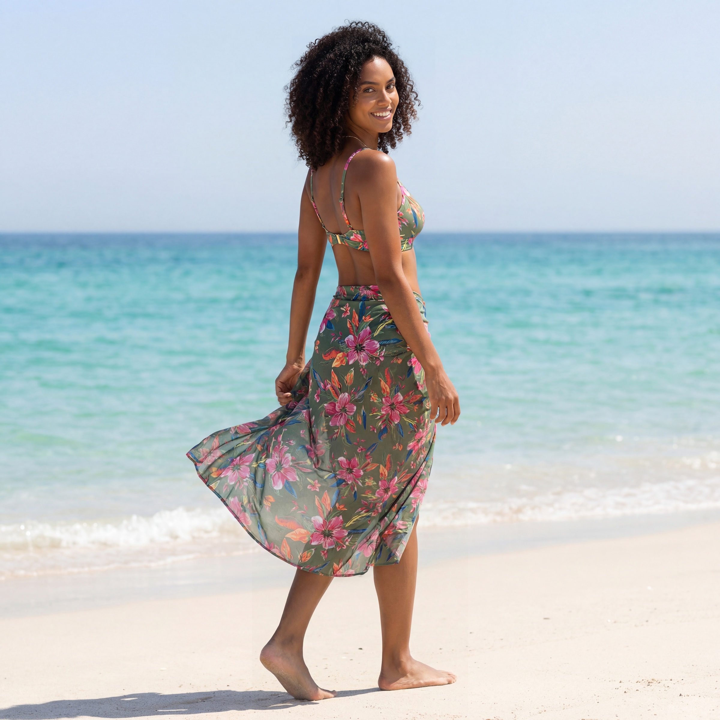 LASCANA Strandrock mit Alloverdruck