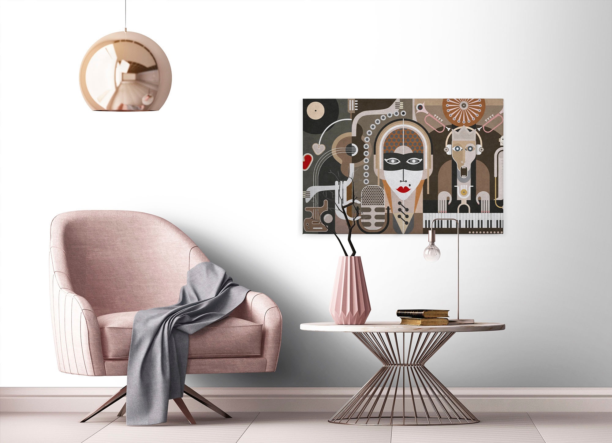 A.S. Création Leinwandbild »wall of sound 3«, Kunst-Abstrakt-Kinder, (1 St.), Keilrahmen Bild Musik Abstrakt Bunt Leinwand-Bild Wohnzimmer modern