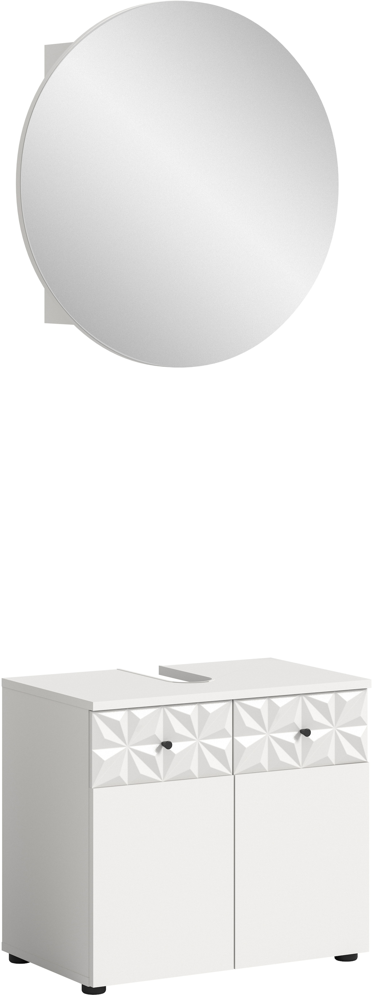 INOSIGN Badezimmer-Set "VICENZA, Breite 60cm, 2-teilig, mit Ornamentabsetzu günstig online kaufen