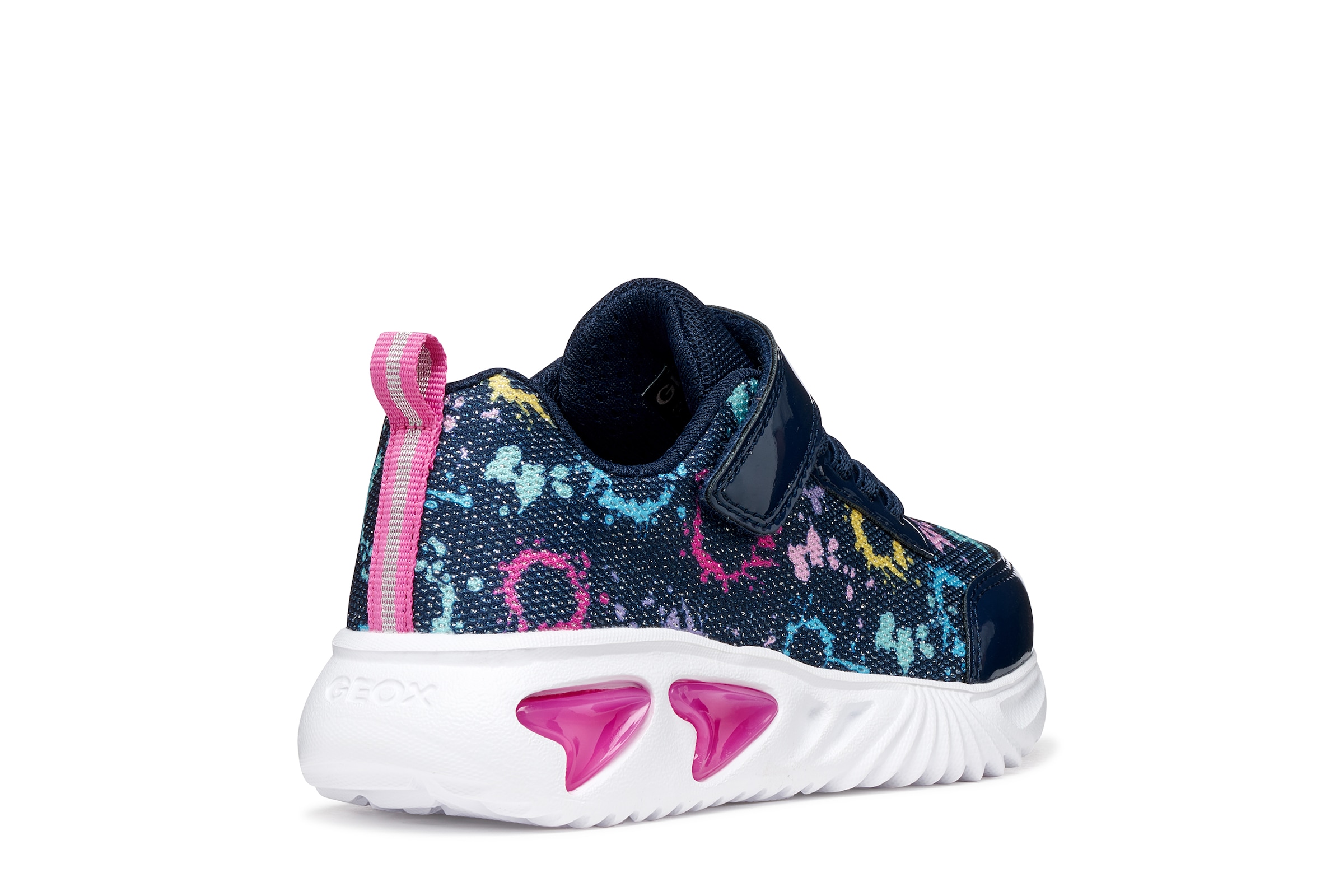 Geox Sneaker »J ASSISTER GIRL«  Halbschuh mit Blinkfunktion, Größenschablone zum Download