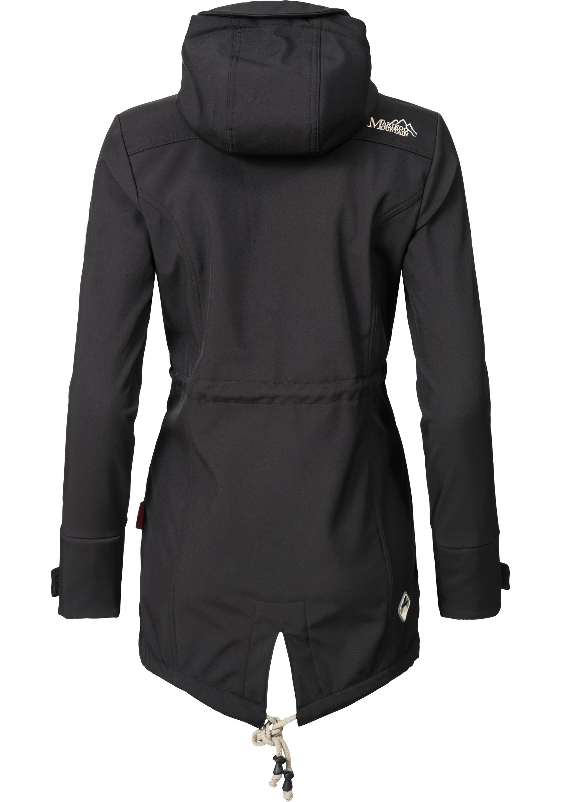 Marikoo Funktionsmantel »Zimtzicke«, Wasserdichter Softshell Parka mit Kapuze