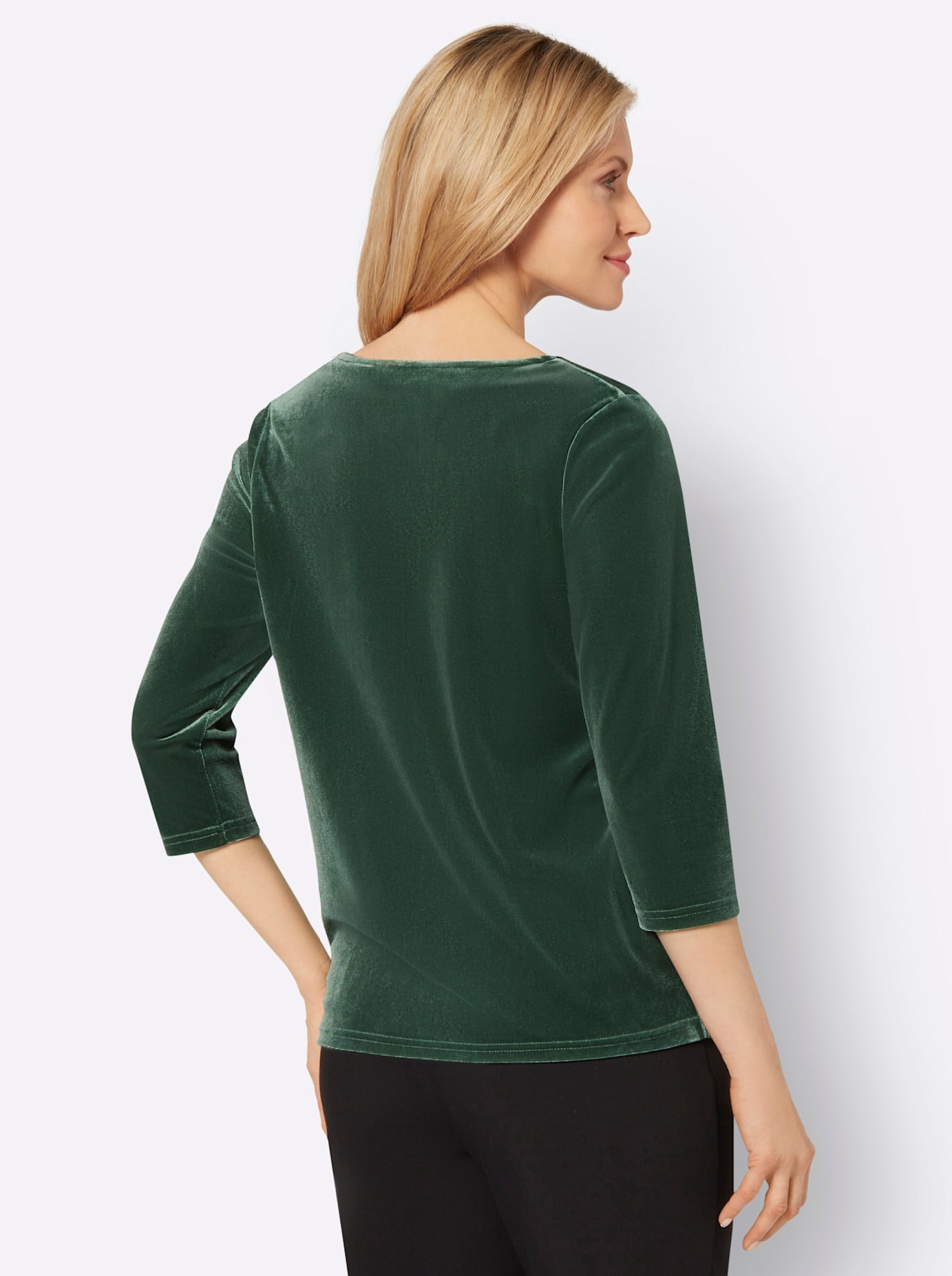 Classic Basics 3/4-Arm-Shirt "Samtshirt" 1 Stk. tlg. günstig online kaufen