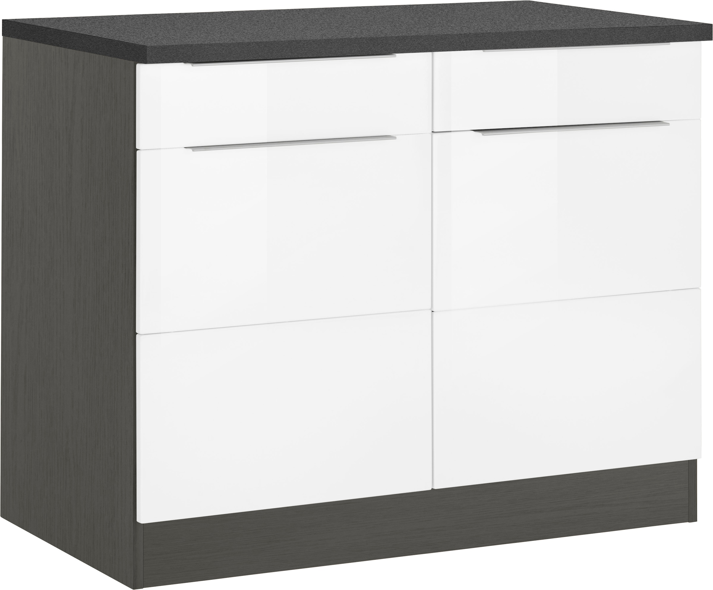 KOCHSTATION Unterschrank »KS-Brindisi«, 100 cm breit, viel Stauraum