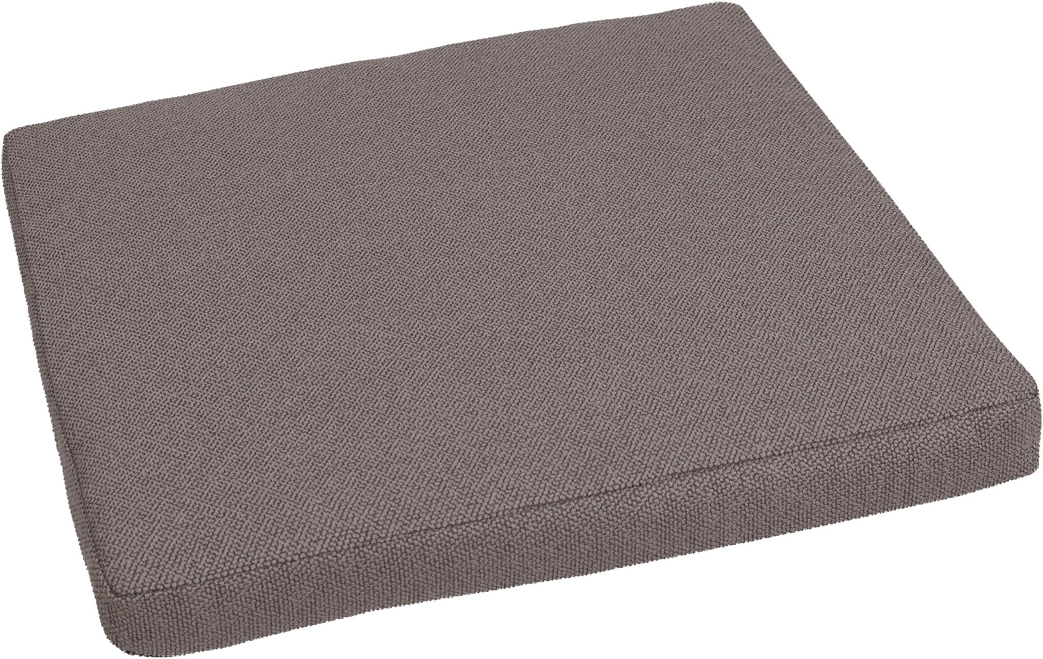 GO-DE Hockerauflage Uni Bouclé taupe - Maße BxLxH ca.: 50 cm x 50 cm x 7 cm