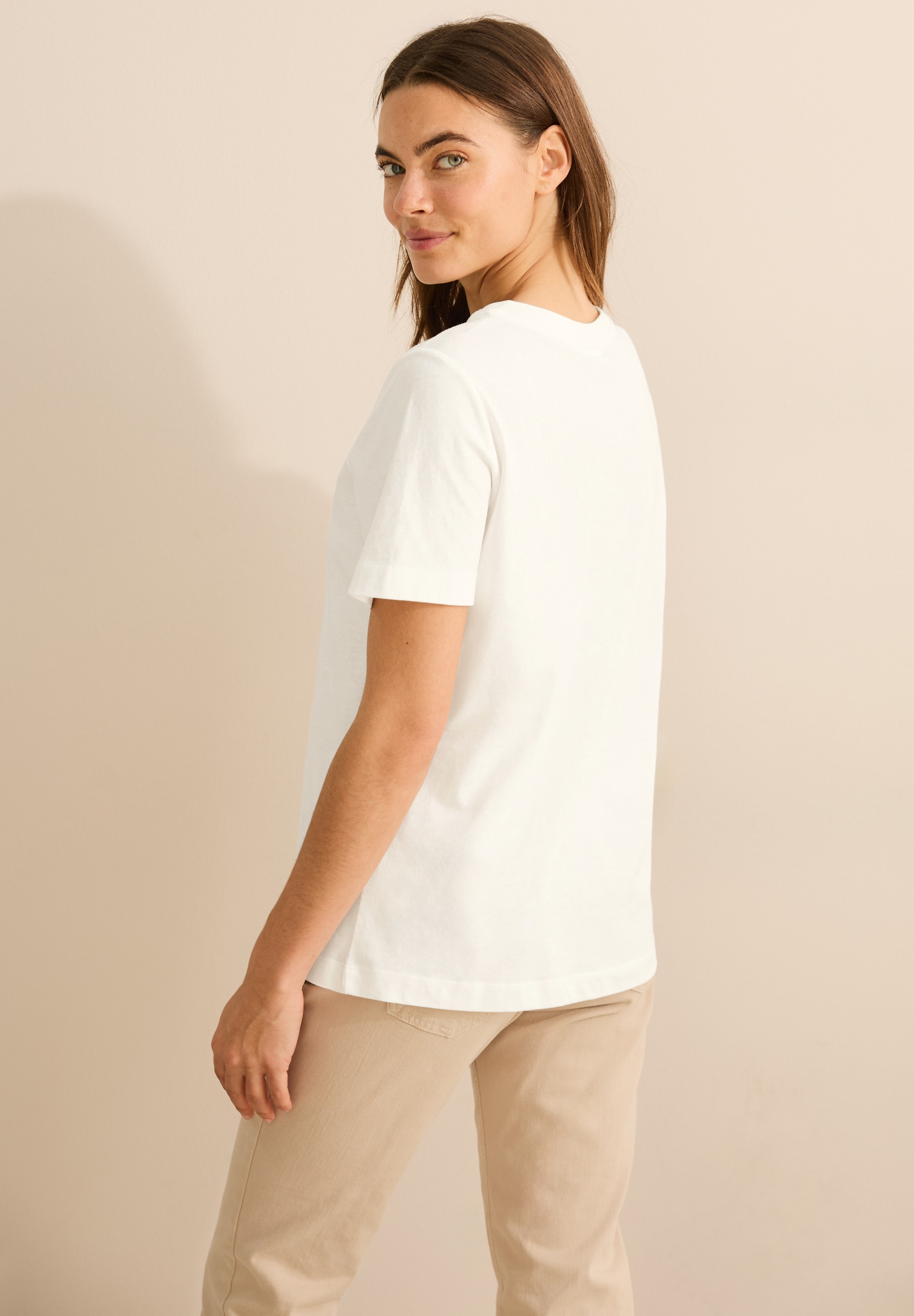 Cecil Rundhalsshirt, aus reiner Baumwolle
