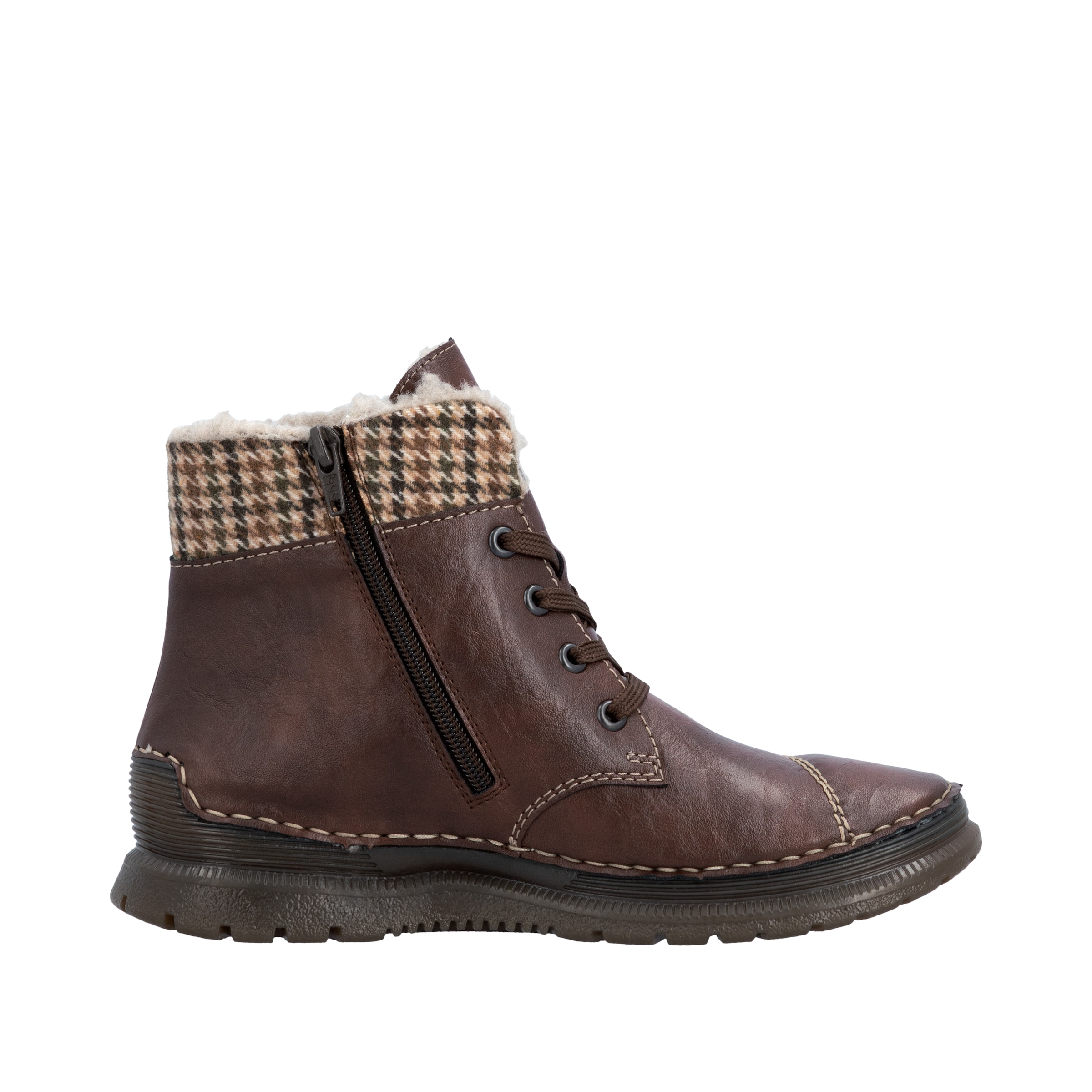 Rieker Schnürboots  Winterboots, Keilstiefelette mit Ziersteppung