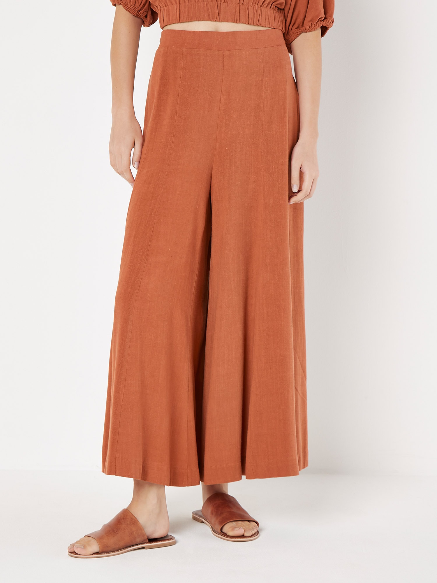 Apricot Palazzohose »Linen Mix Palazzo Trousers«  mit elastischem Bund