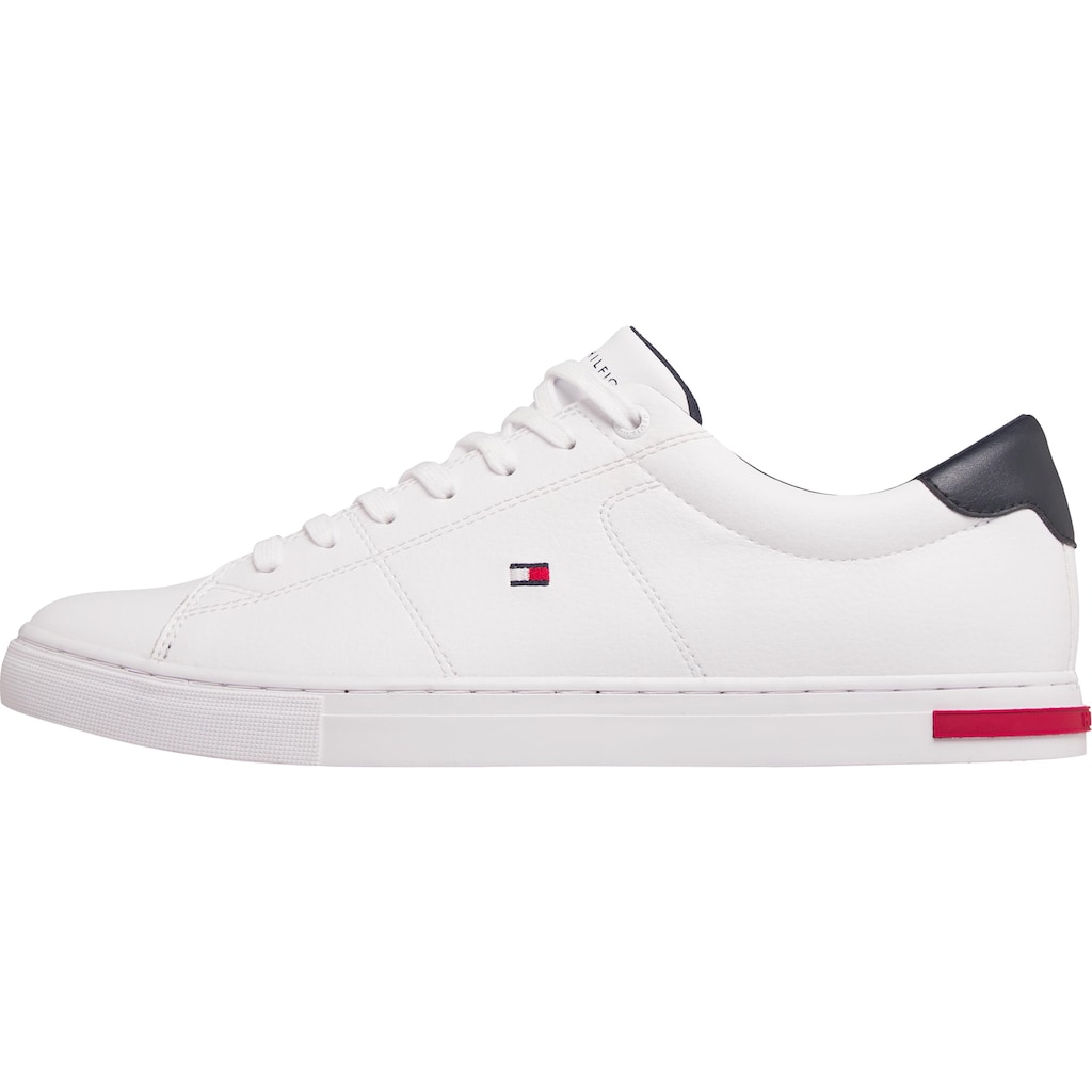 Tommy Hilfiger Sneaker »ESSENTIAL LEATHER DETAIL VUL«, mit Kontrastbesatz, Freizeitschuh, Halbschuh, Schnürschuh