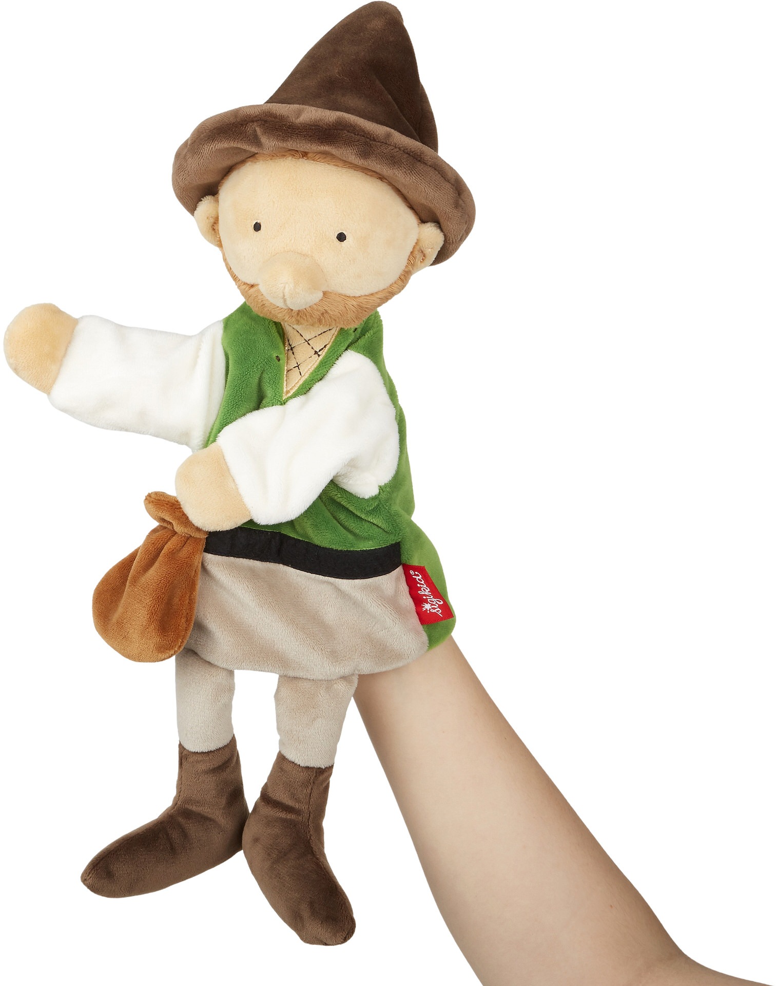 Handpuppe Räuber Mit Holzkopf - Ca. 30cm Für Kasperletheater Kinderspiel