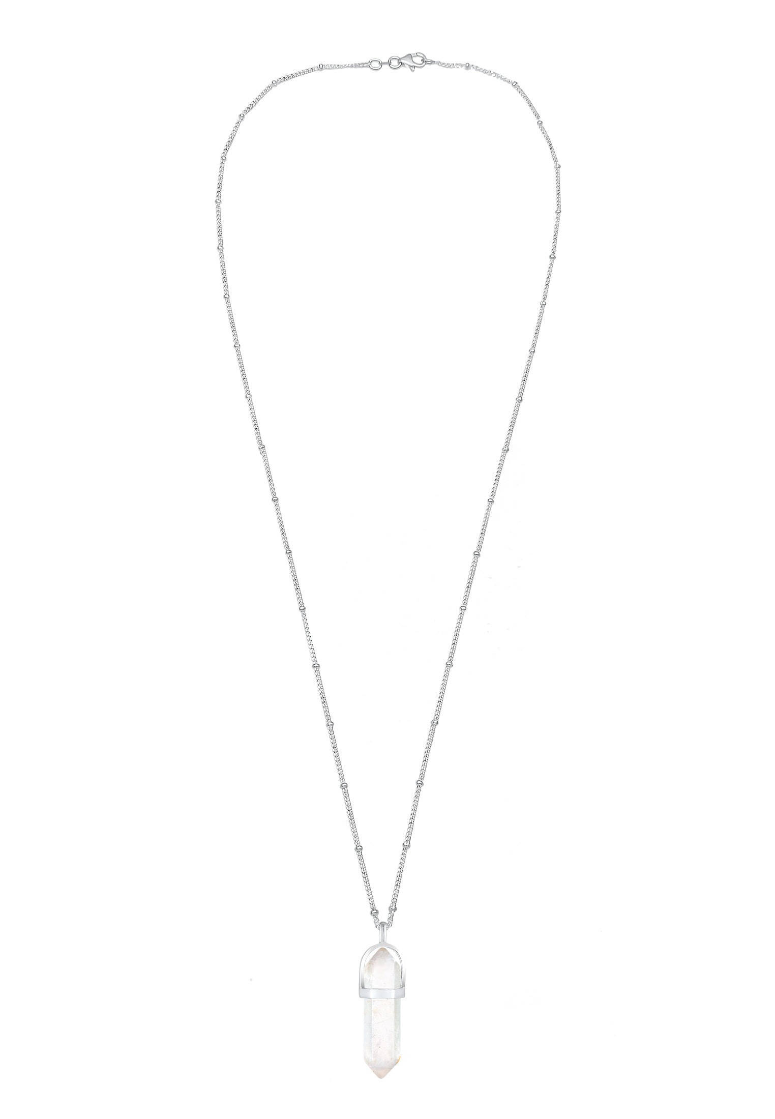 Elli Collierkettchen »Stein Quarz Weiß 925 Sterling Silber«