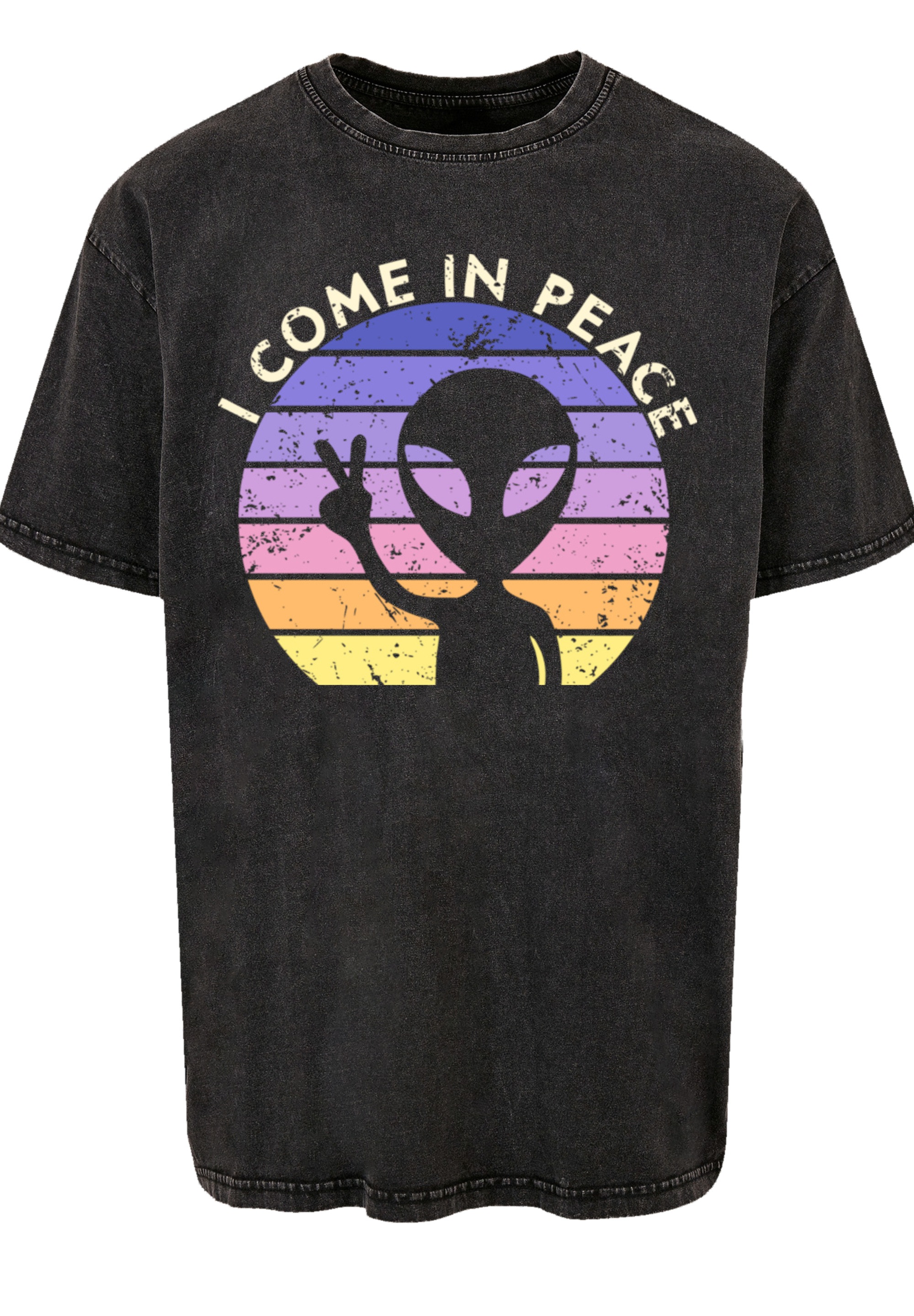 F4NT4STIC T-Shirt »Alien Peace Sunset« Premium Qualität