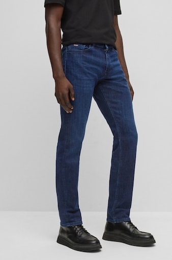 mit ▷ ORANGE für | BOSS BC-L-P«, »Delaware Slim-fit-Jeans Leder-Badge BAUR
