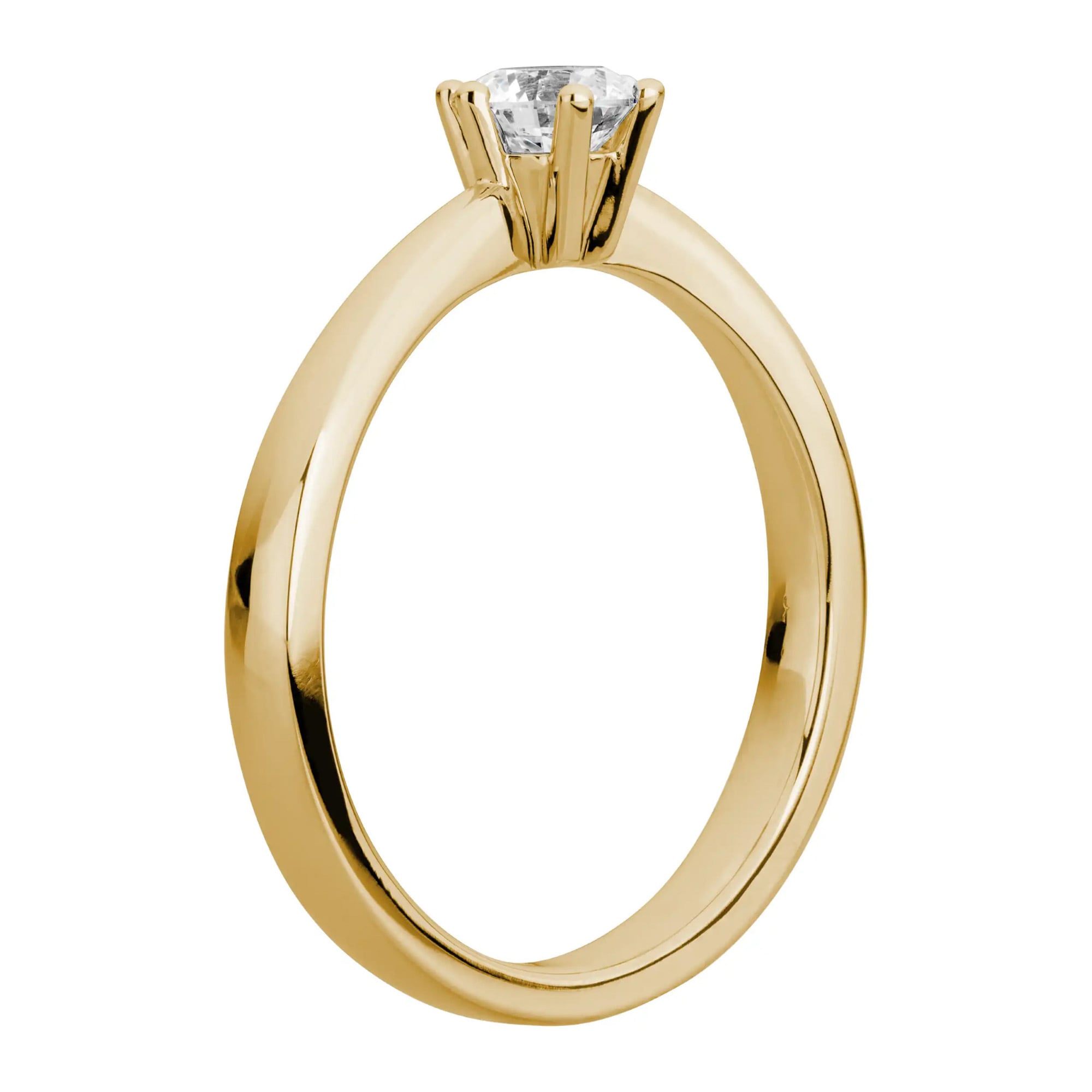 LYOMI Fingerring »585/- Gelbgold 1 synth. Diam. 0,50 ct.«