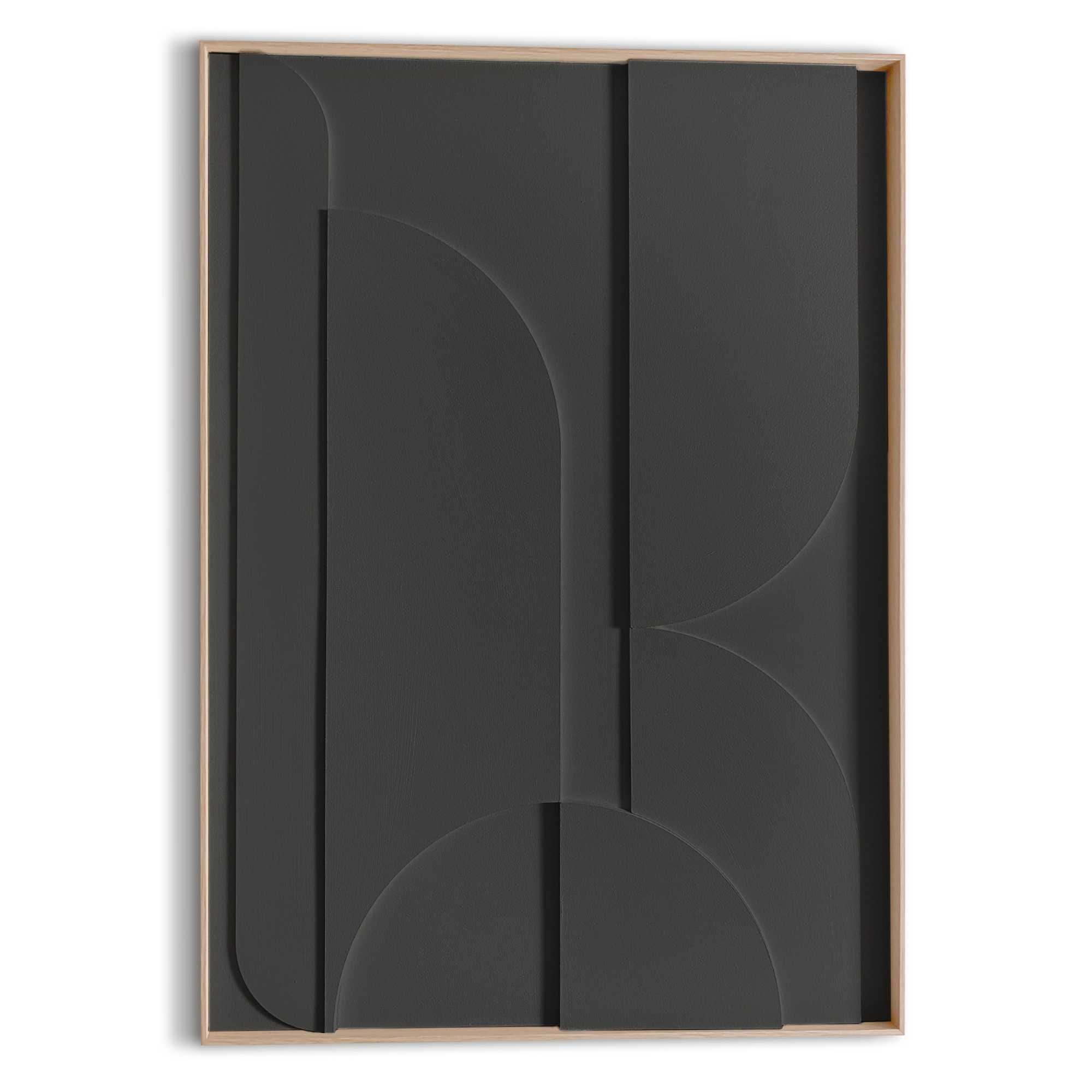 Reinders Wandbild "Puzzeled - charcoal" Wohnzimmer - Artwork - 3D - Minimalistisch - MDF - Abstrakt - 50x70cm