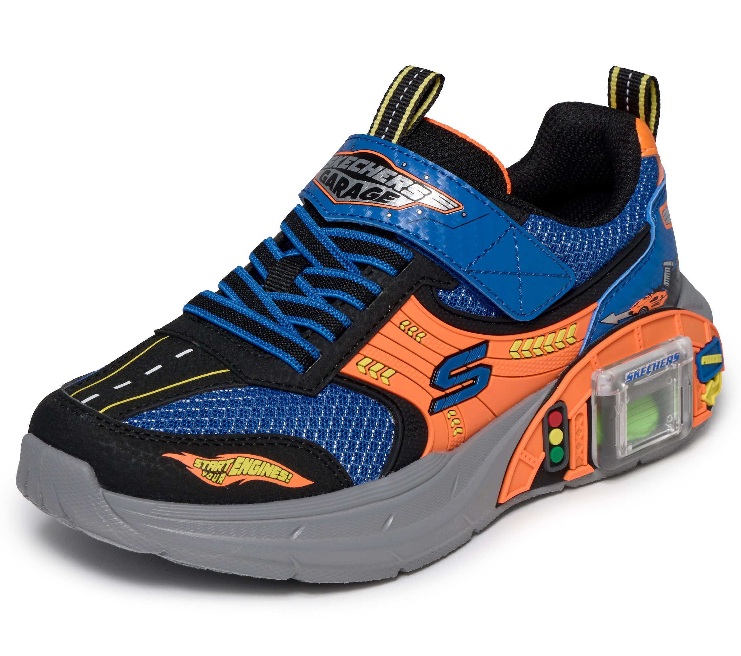 Skechers "Compartment & Two Toy Cars" Kinderschuh mit integriertem Toy Car, Größenschablone zum Download