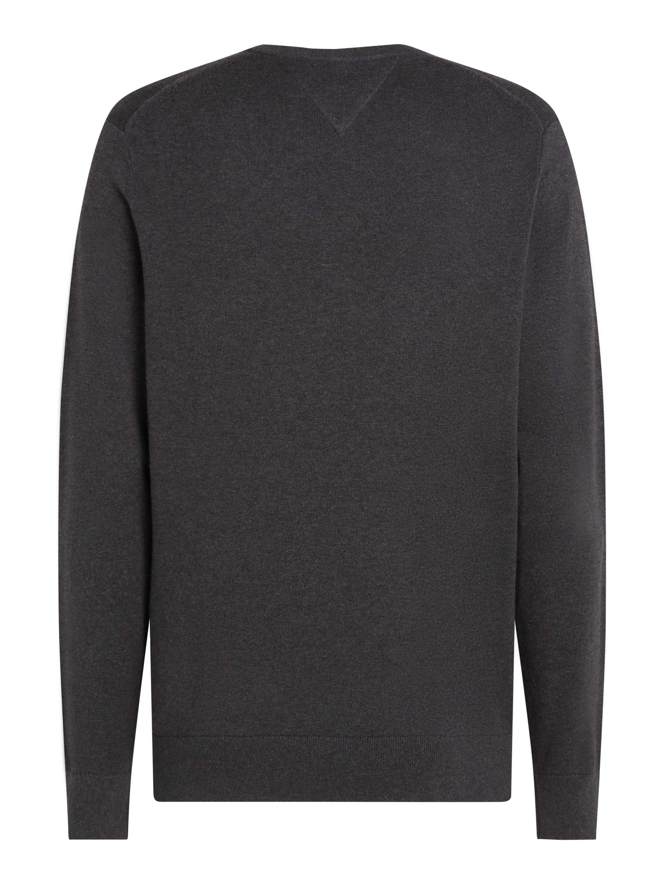 Tommy Hilfiger Strickpullover »ESSENTIAL COTTON V NECK mit V-Ausschnitt und Stickerei«, unifarben, casual, regular fit, Baumwolle, V-Ausschnitt