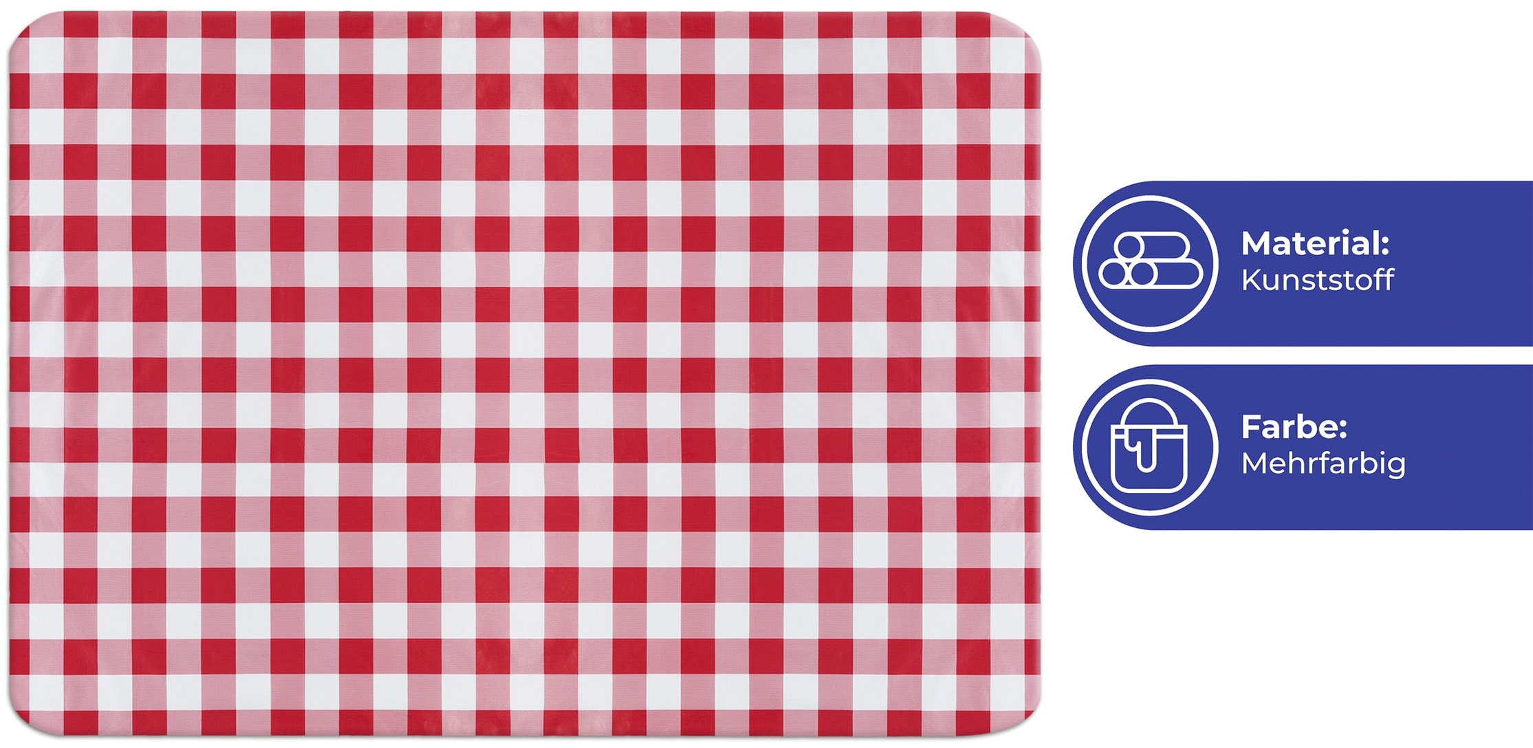 Maximex Tischdecke »Modell Karo rot«, abwaschbar, witterungsbeständig, ideal für Garten- und Campingtisch