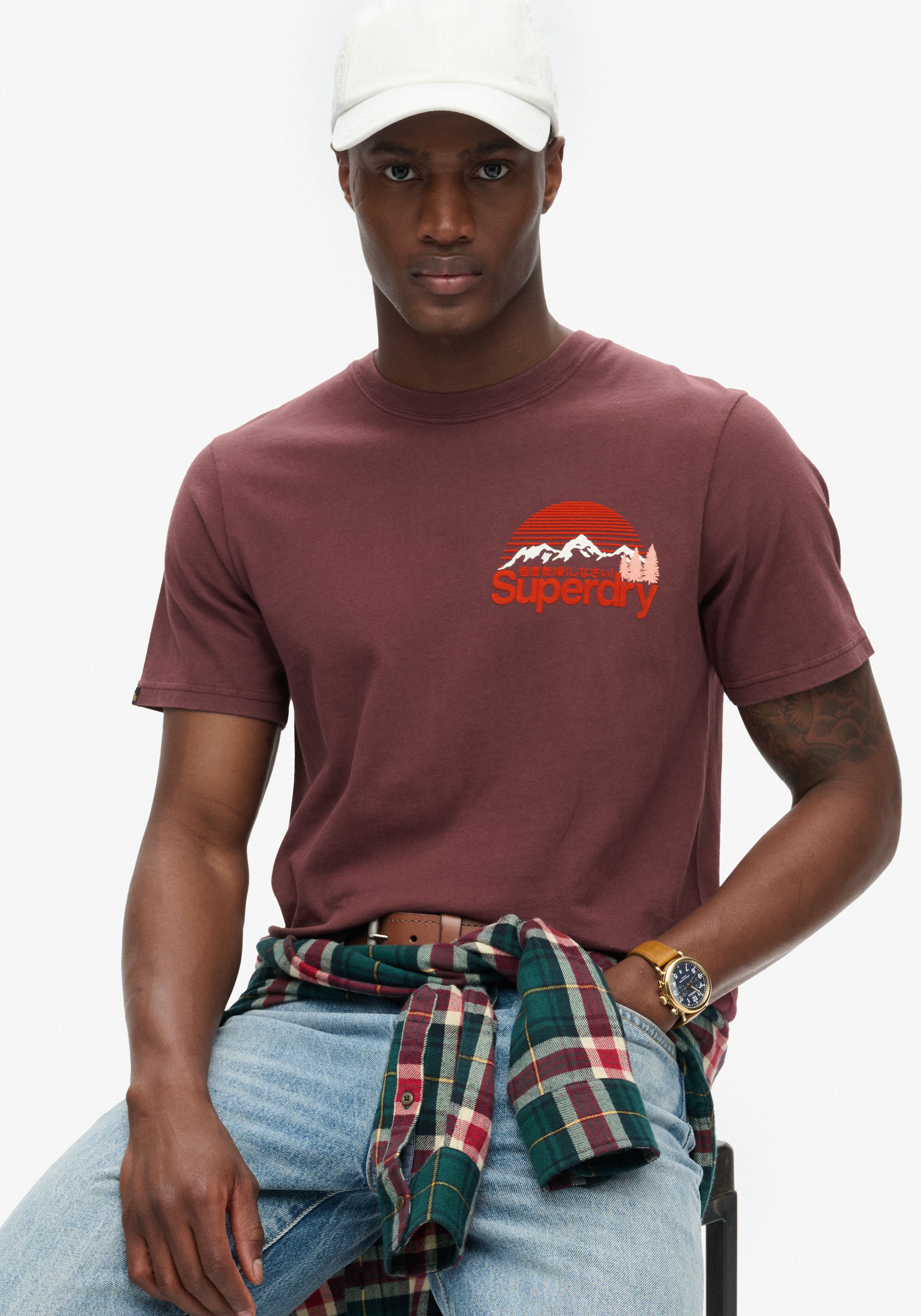 Superdry Rundhalsshirt "GREAT OUTDOOR CHEST GRAPHC TEE" günstig online kaufen