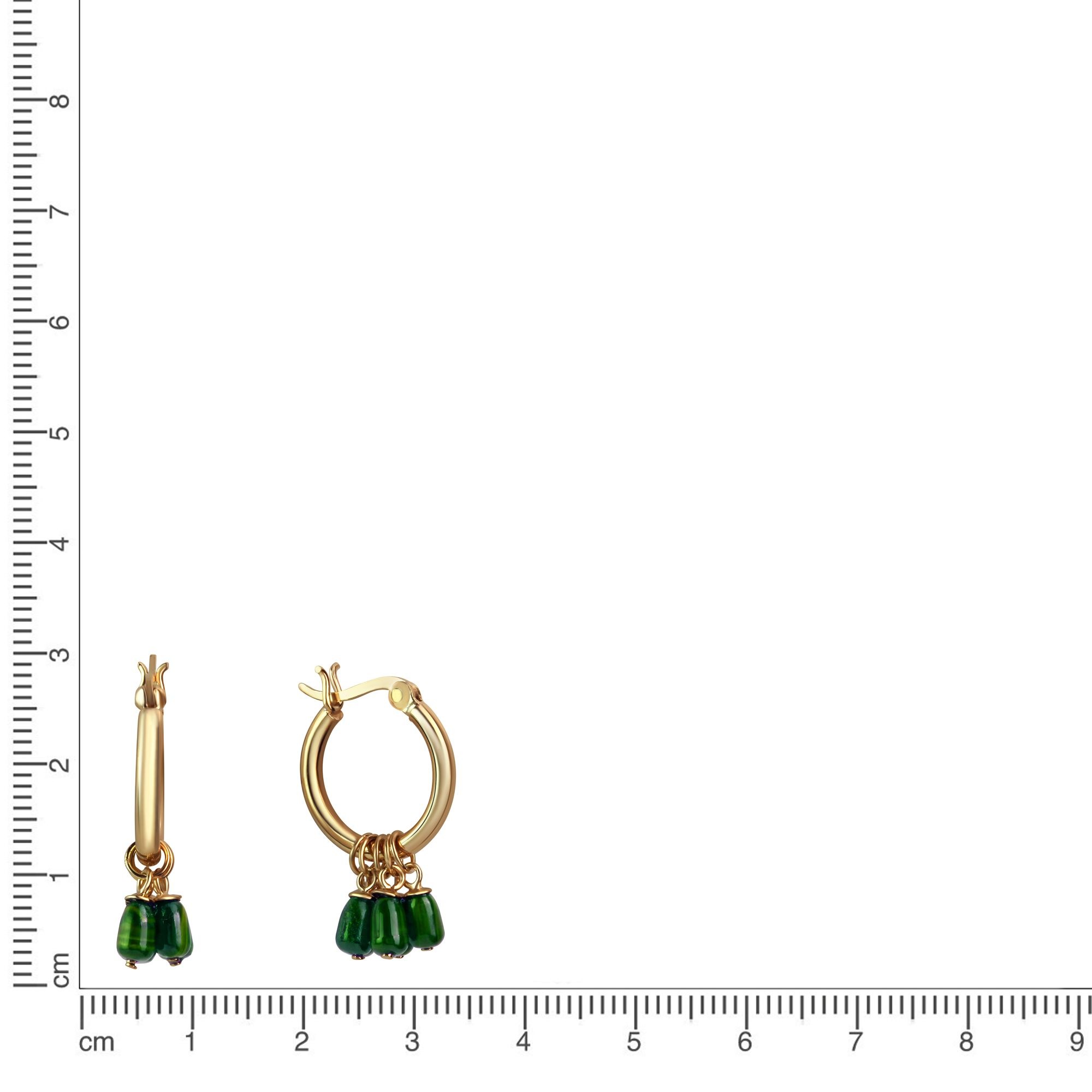 CELESTA Paar Ohrstecker »925 Sterling Silber vergoldet Malachit«