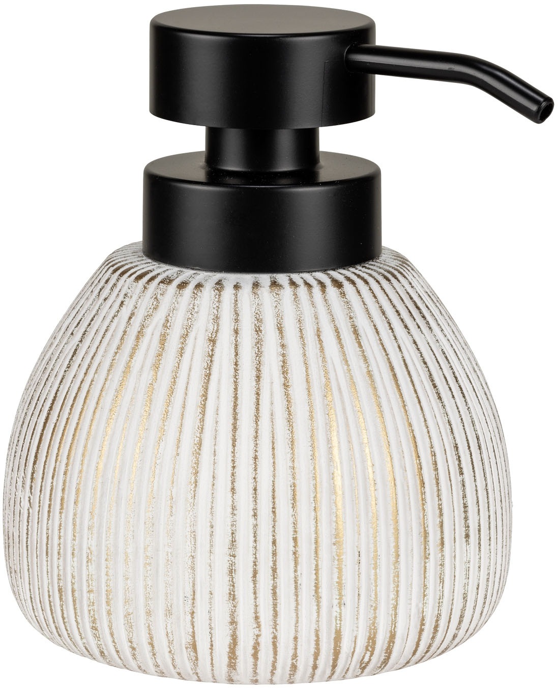 WENKO Seifenspender »Pascoli« strukturierte Oberfläche mit Goldakzenten, Keramik, 500 ml