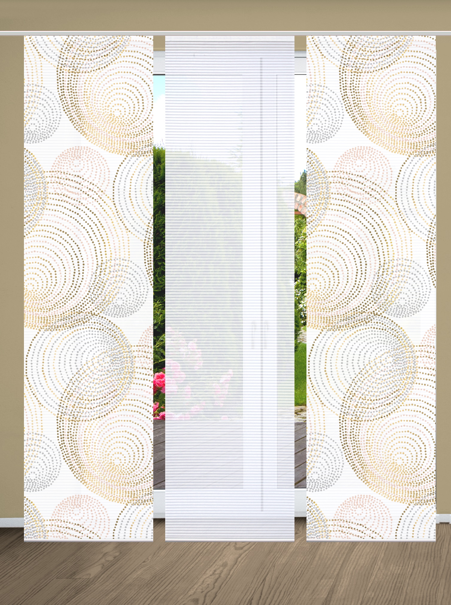 HOME in green Schiebegardine "SPIRO" Paneelwagen 3 Stk. tlg. SET DIGITALDRU günstig online kaufen