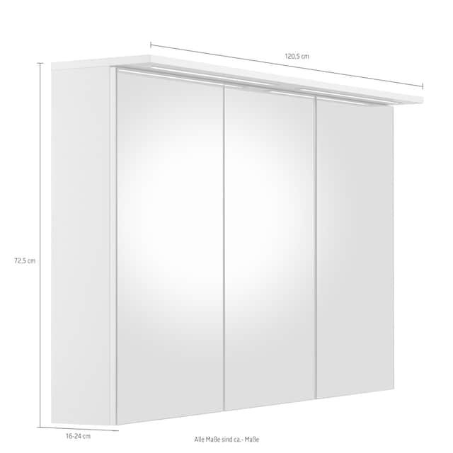 Voller Informationen! Schildmeyer Spiegelschrank »Profil 16«, LED- Breite cm, BAUR 120 Beleuchtung, 3-türig, kaufen 2x | Schalter-/Steckdosenbox