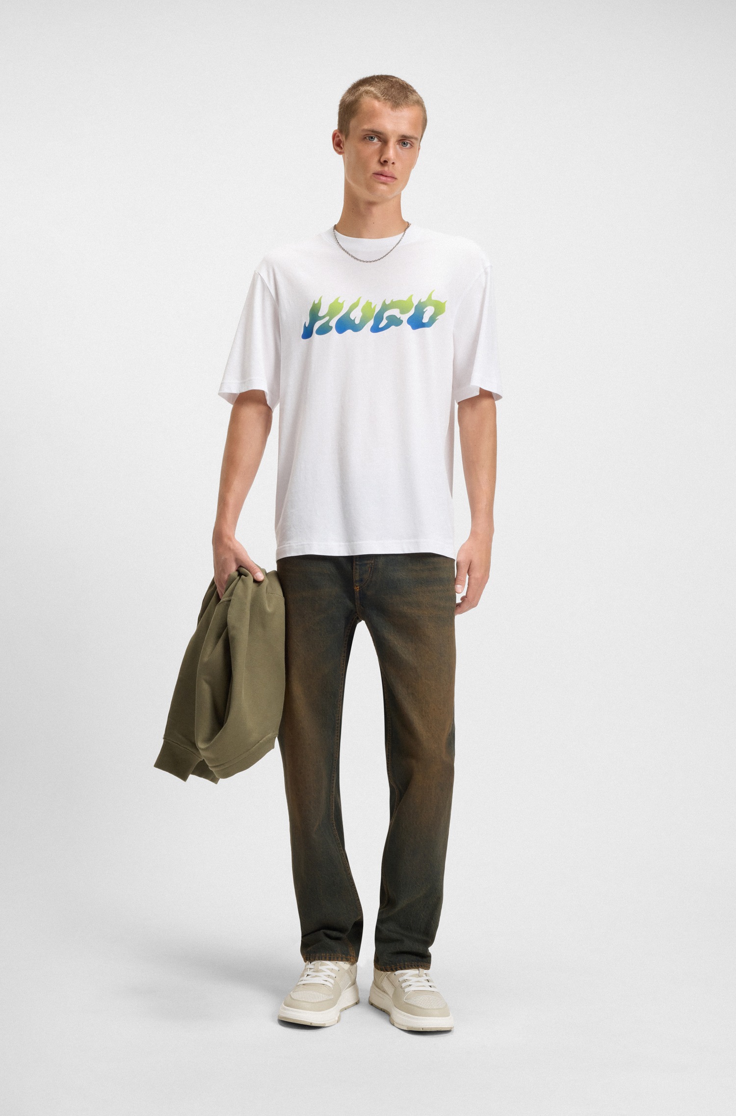 Thumbnail - HUGO Blue T-Shirt "Napolux" Rundhalsausschnitt, regular fit, Logodruck