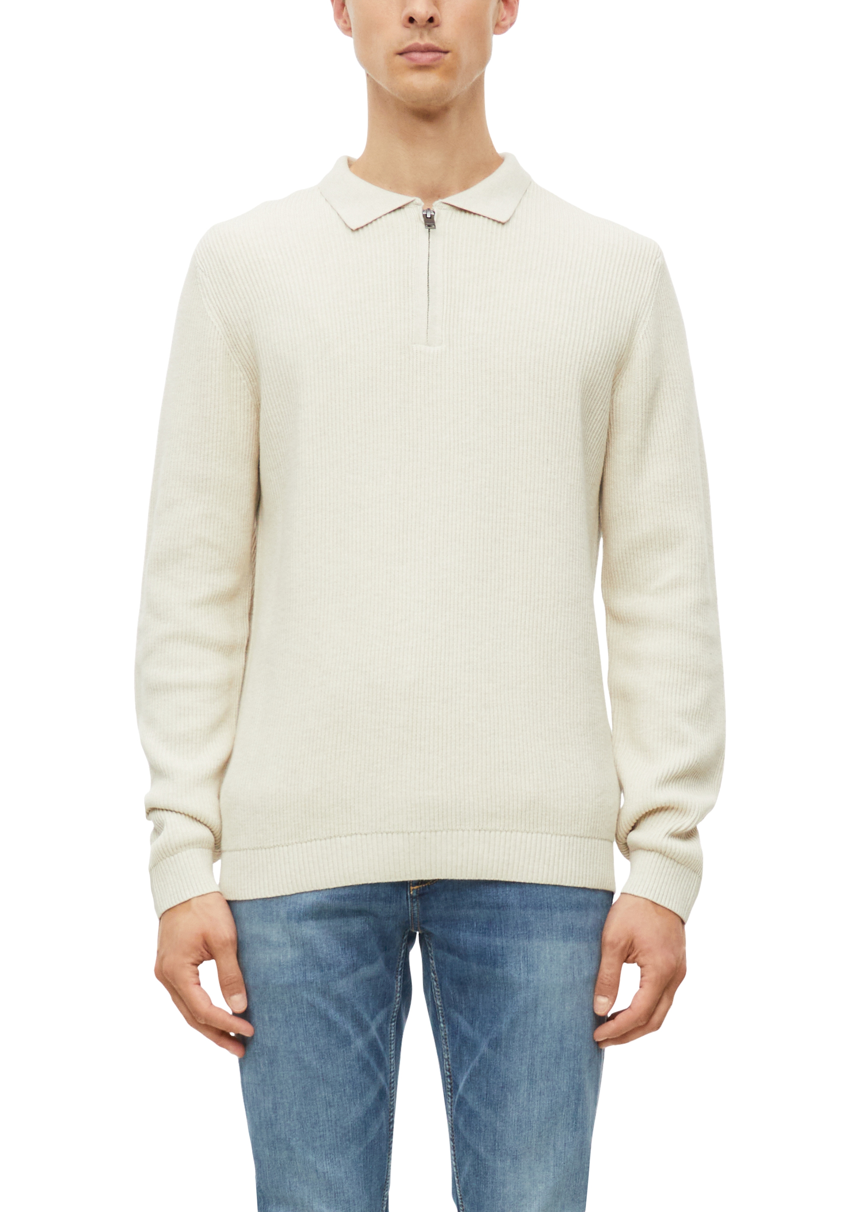 s.Oliver Strickpullover Winterpullover im Troyerlook und mit Hemdkragen