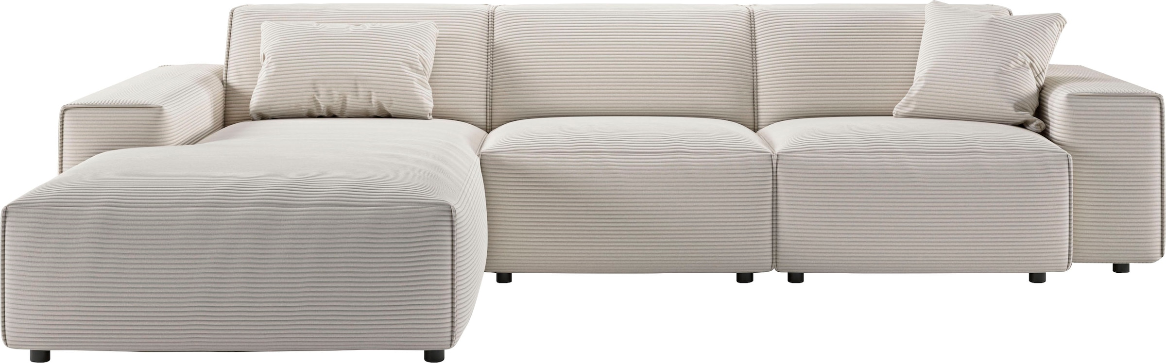 andas Ecksofa »Glimminge auch in Breitcord, Feincord, Bouclé + Easy care-Bezug«, L-Form, Breite 294, Zierkissen